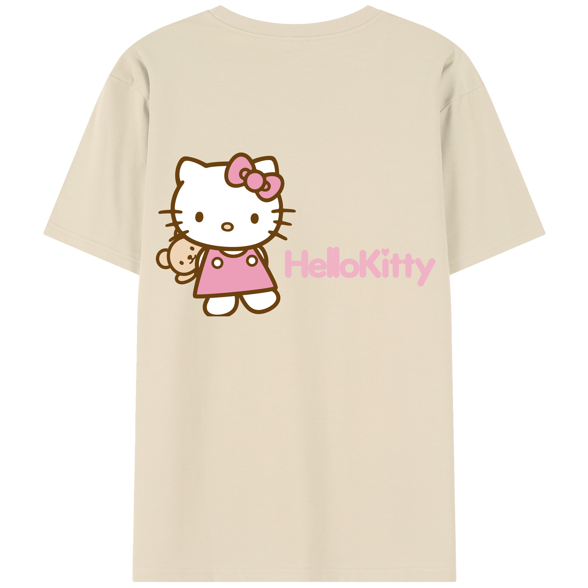 （画像用） Hello Kitty ハローキティ 綿100％半袖Tシャツ（背面プリント）