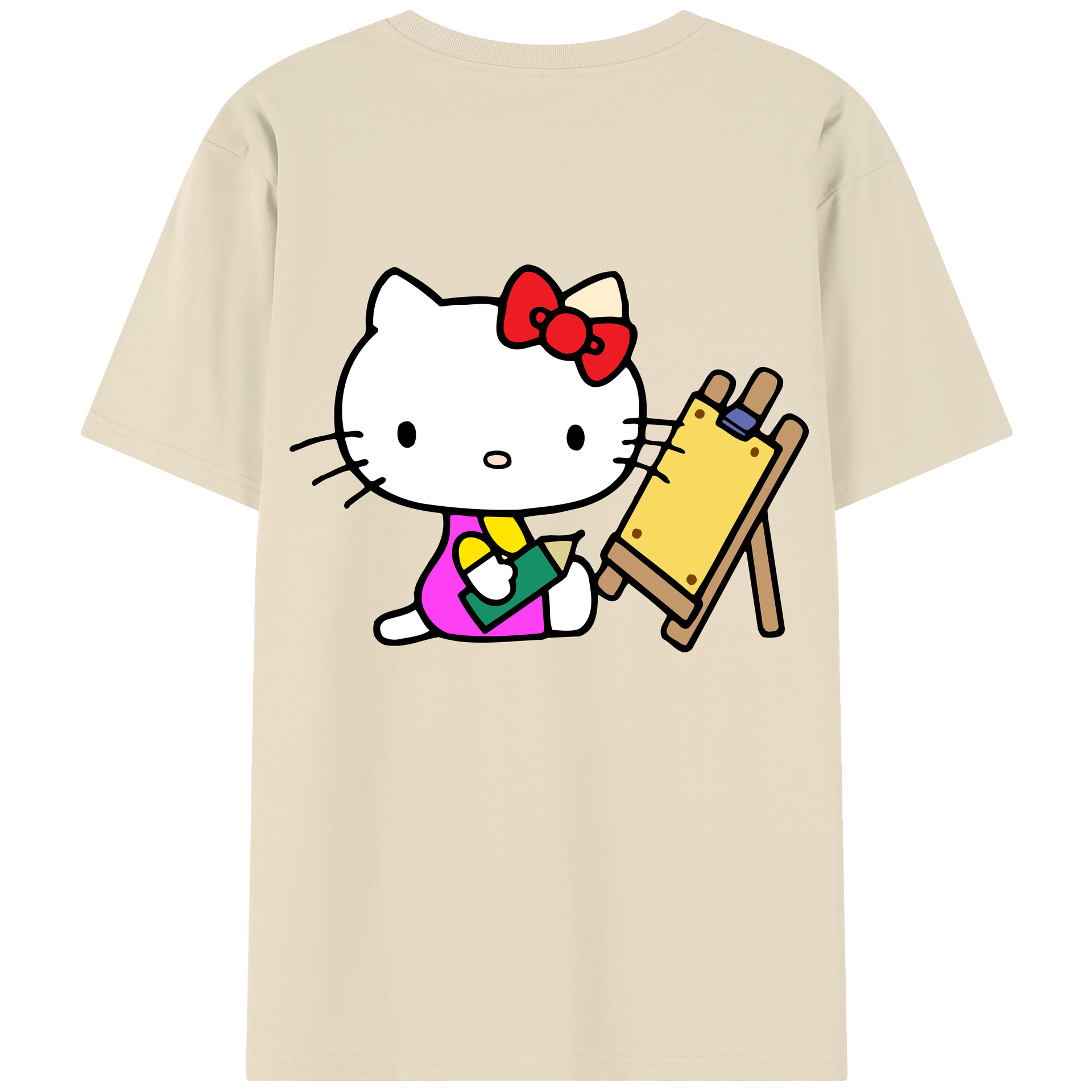 （画像用） Hello Kitty ハローキティ 綿100％半袖Tシャツ（背面プリント）