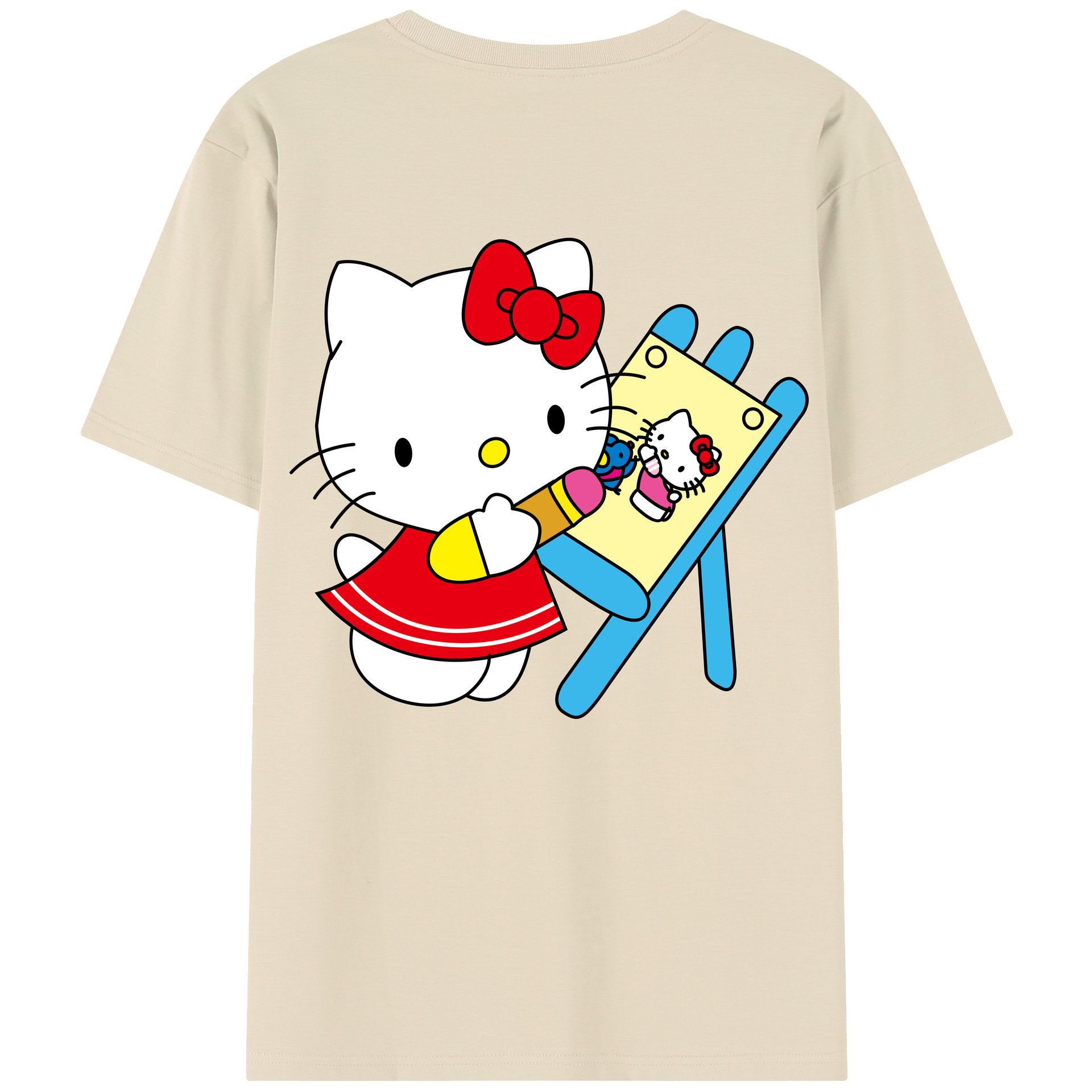 （画像用） Hello Kitty ハローキティ 綿100％半袖Tシャツ（背面プリント）