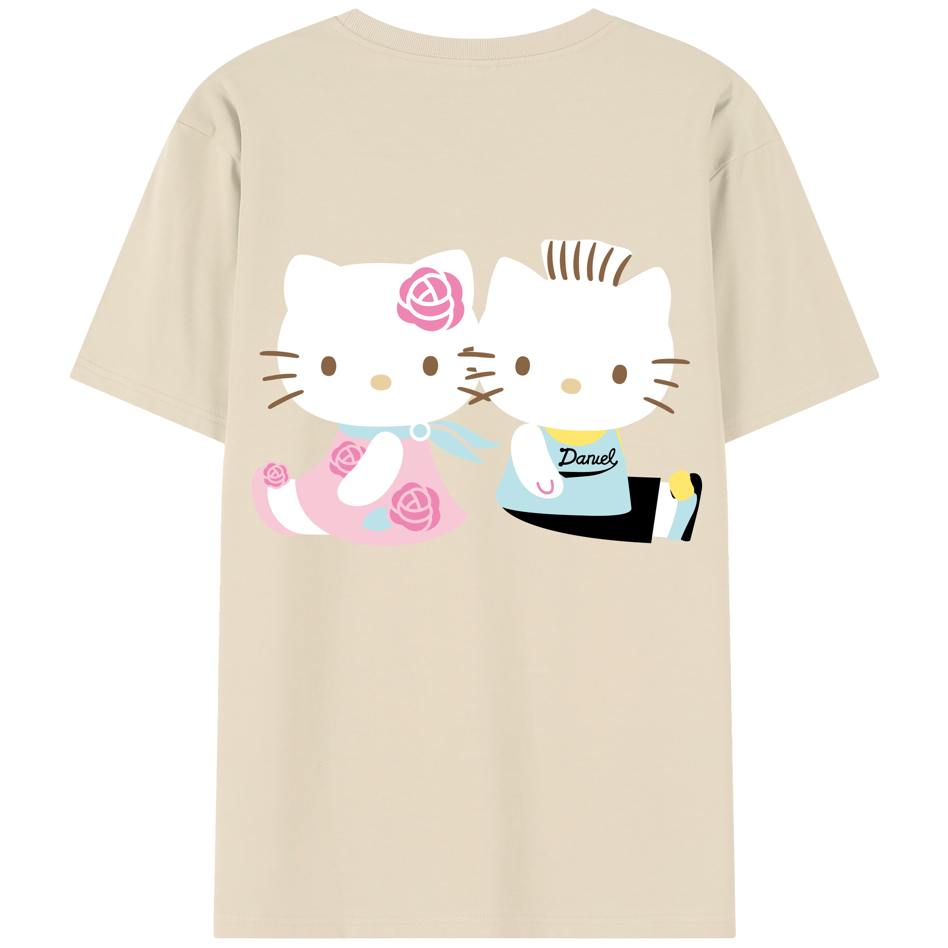 （画像用） Hello Kitty ハローキティ 綿100％半袖Tシャツ（背面プリント）