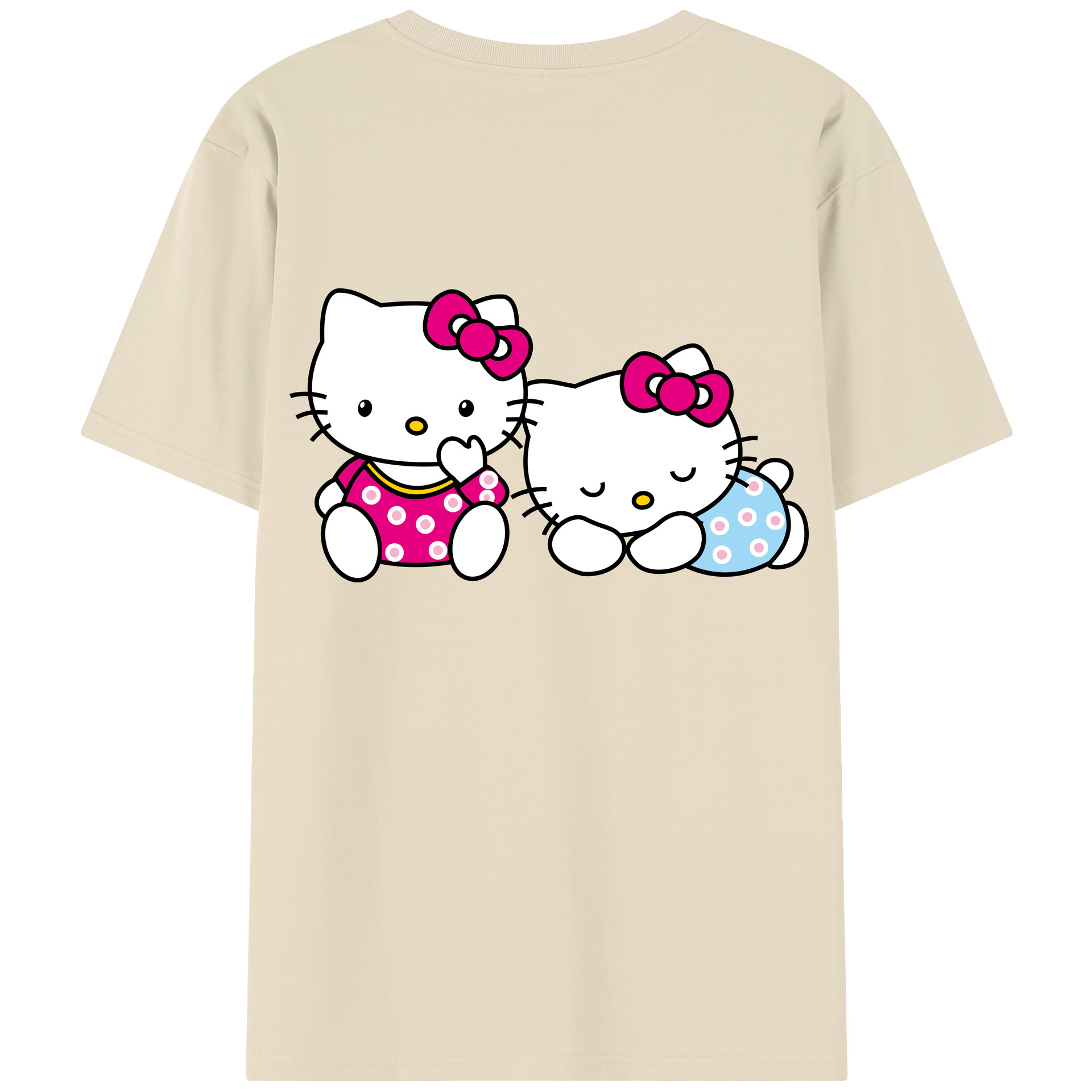 （画像用） Hello Kitty ハローキティ 綿100％半袖Tシャツ（背面プリント）