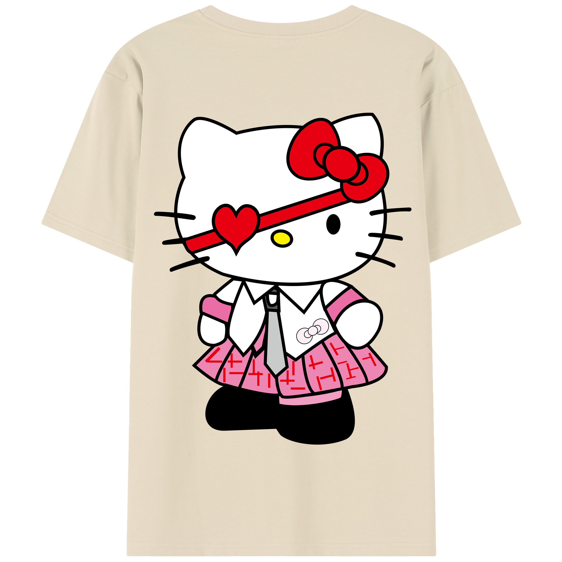 （画像用） Hello Kitty ハローキティ 綿100％半袖Tシャツ（背面プリント）