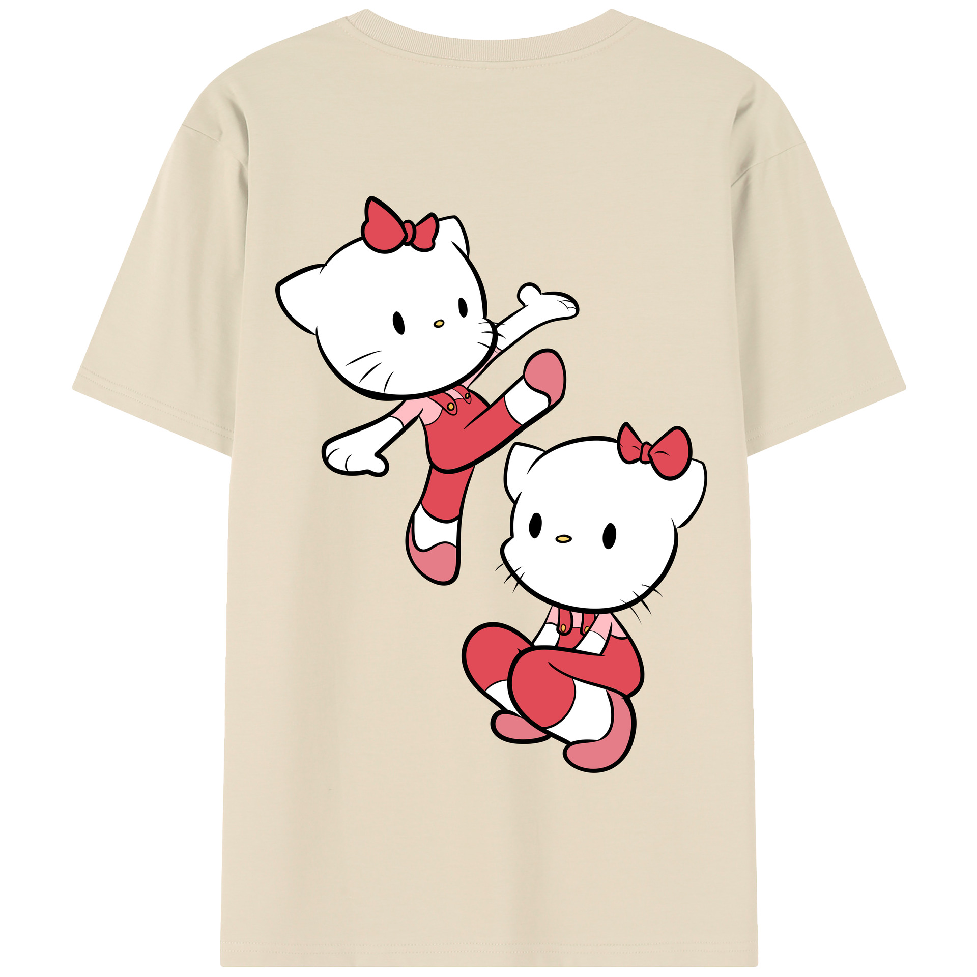 （画像用） Hello Kitty ハローキティ 綿100％半袖Tシャツ（背面プリント）