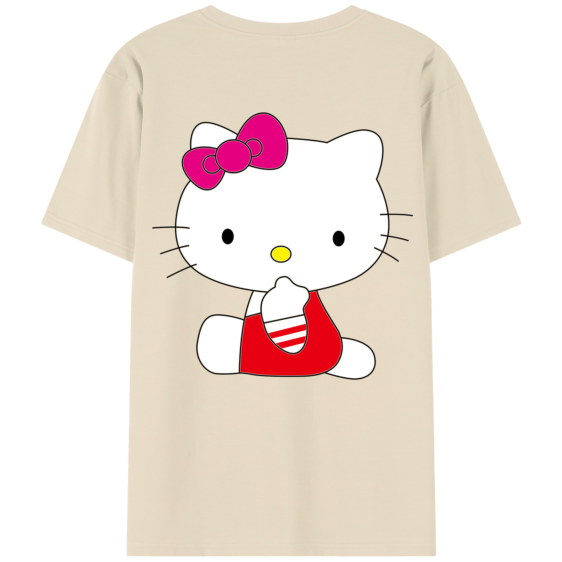（画像用） Hello Kitty ハローキティ 綿100％半袖Tシャツ（背面プリント）
