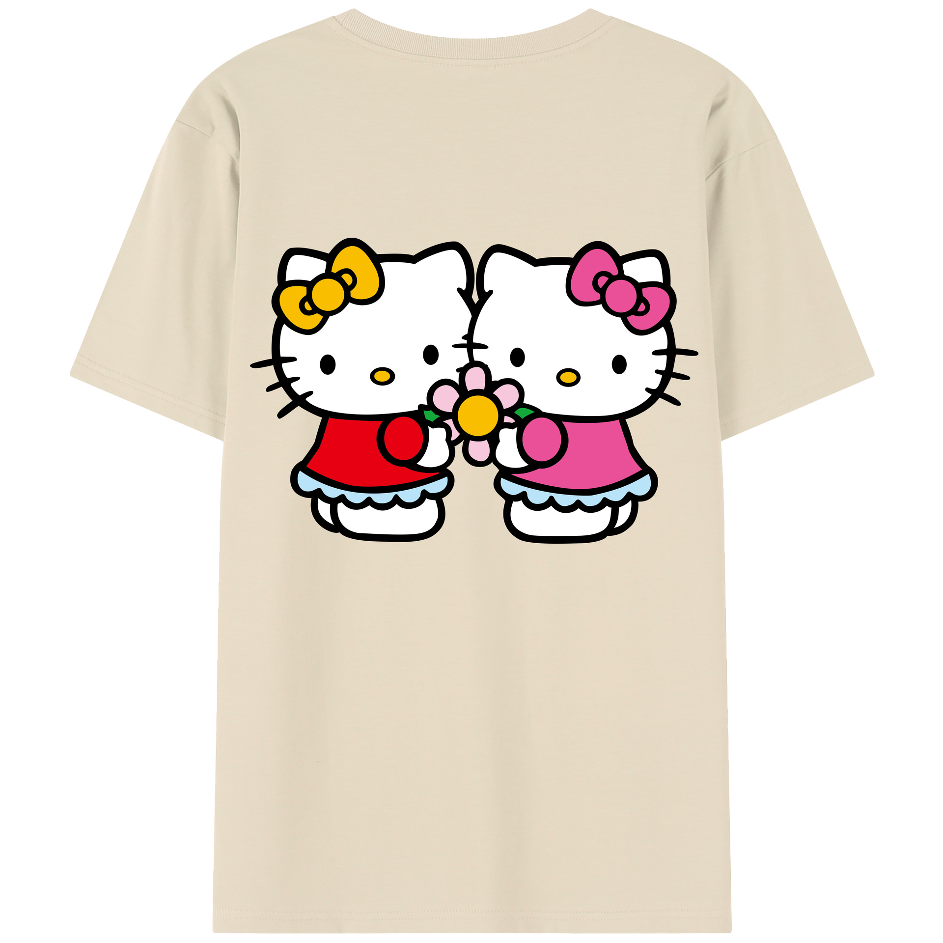 （画像用） Hello Kitty ハローキティ 綿100％半袖Tシャツ（背面プリント）