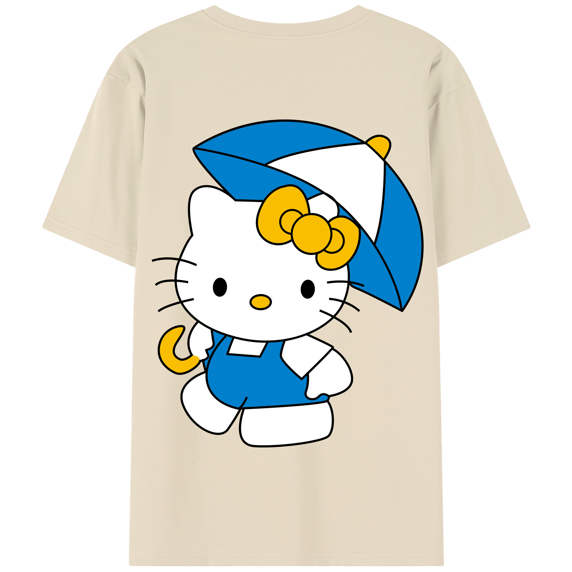 （画像用） Hello Kitty ハローキティ 綿100％半袖Tシャツ（背面プリント）