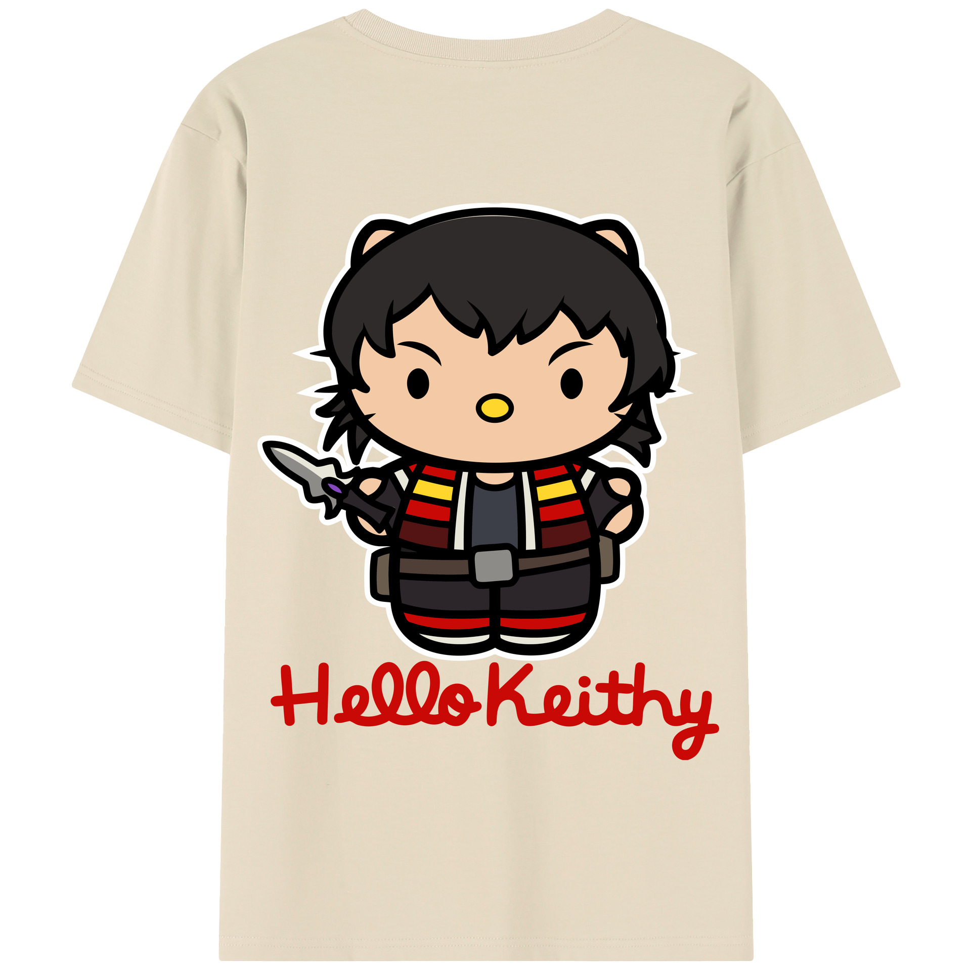 （画像用） Hello Kitty ハローキティ 綿100％半袖Tシャツ（背面プリント）