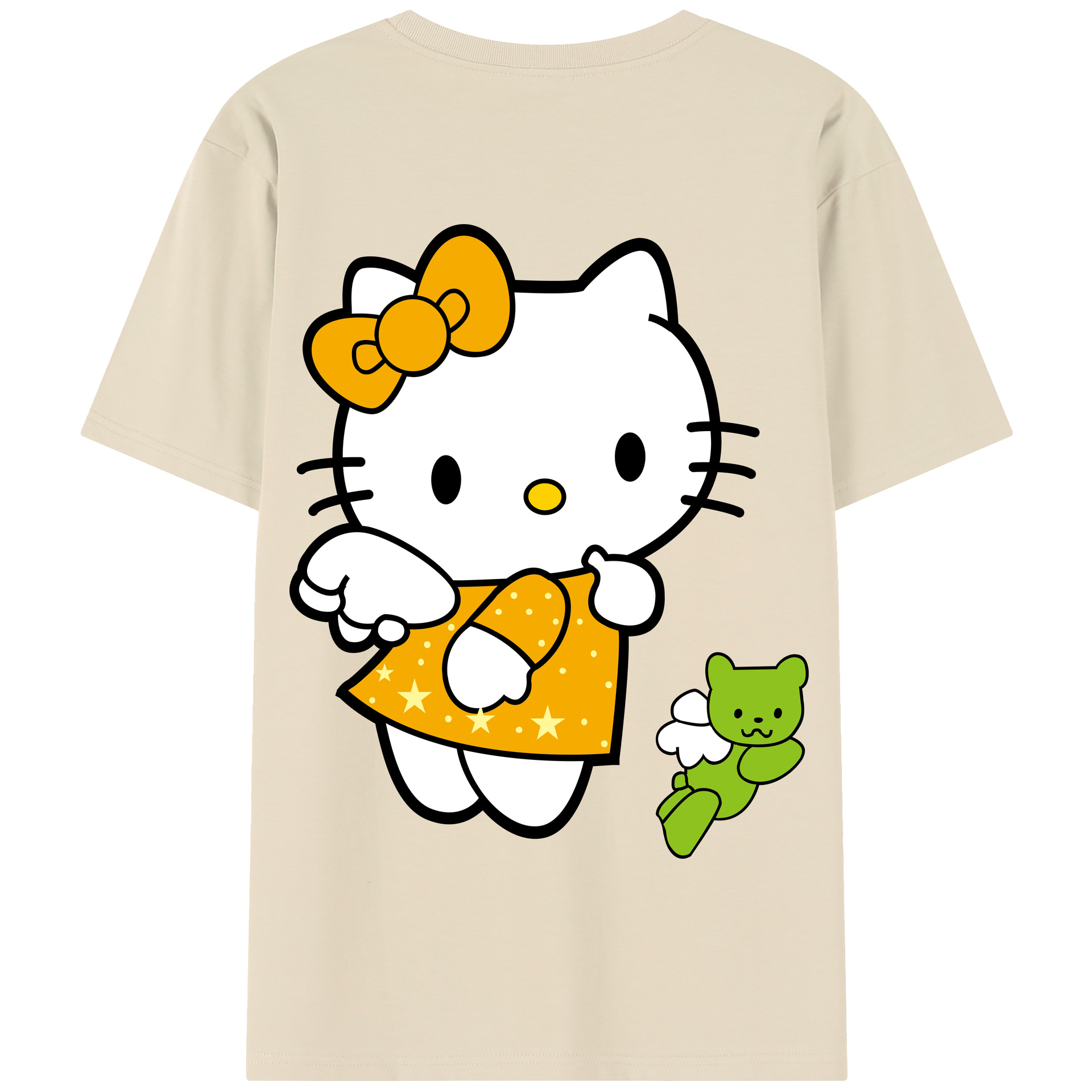 （画像用） Hello Kitty ハローキティ 綿100％半袖Tシャツ（背面プリント）