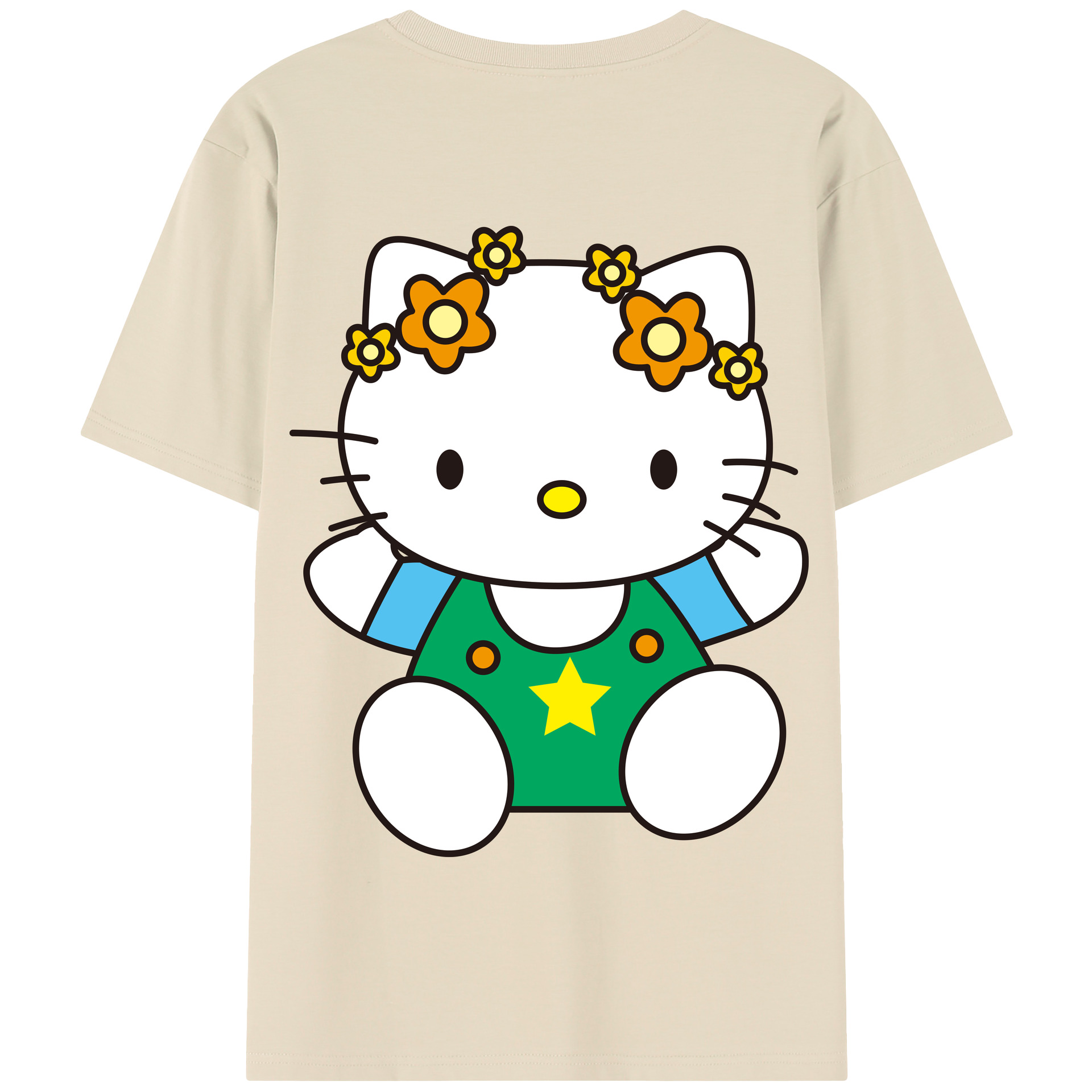 （画像用） Hello Kitty ハローキティ 綿100％半袖Tシャツ（背面プリント）