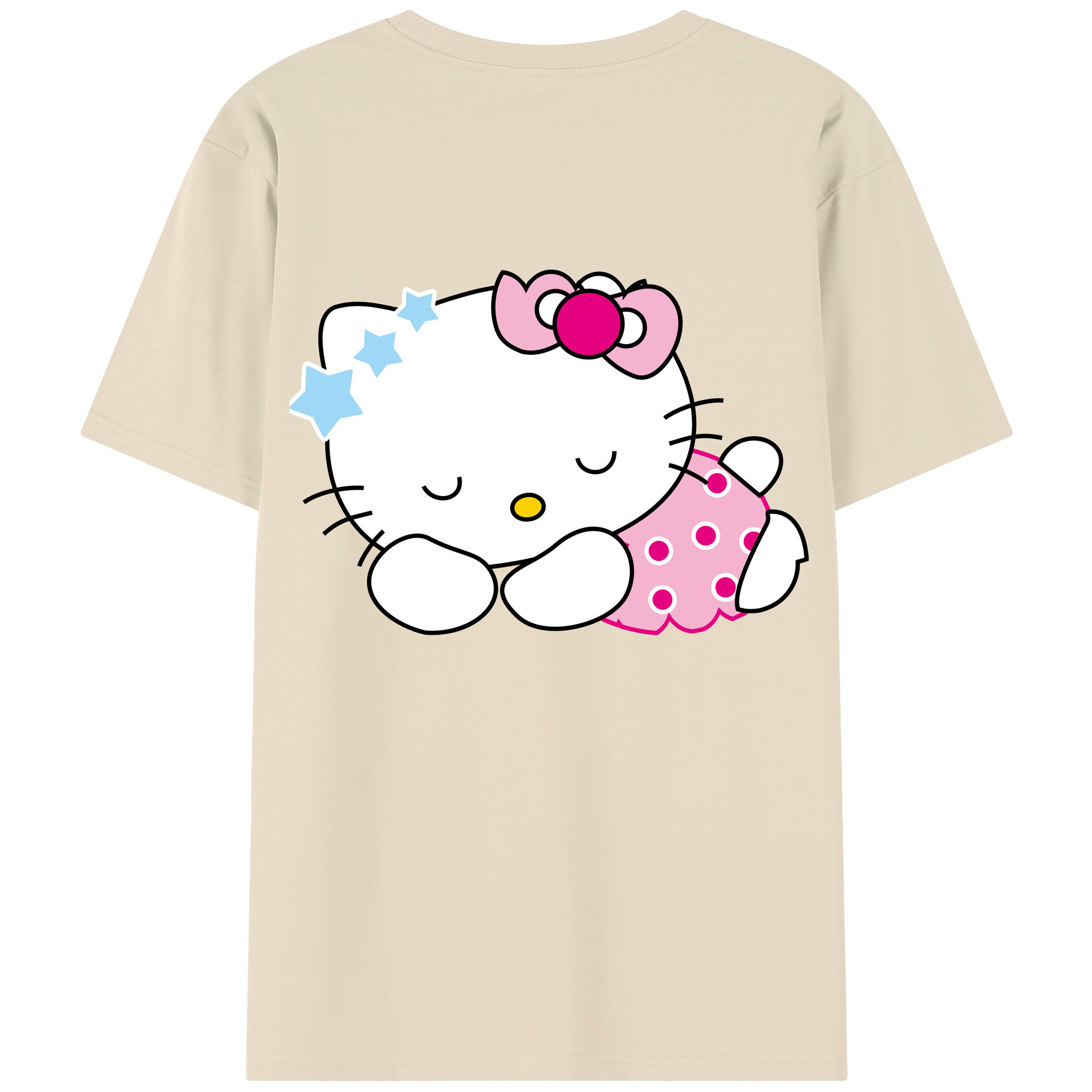 （画像用） Hello Kitty ハローキティ 綿100％半袖Tシャツ（背面プリント）