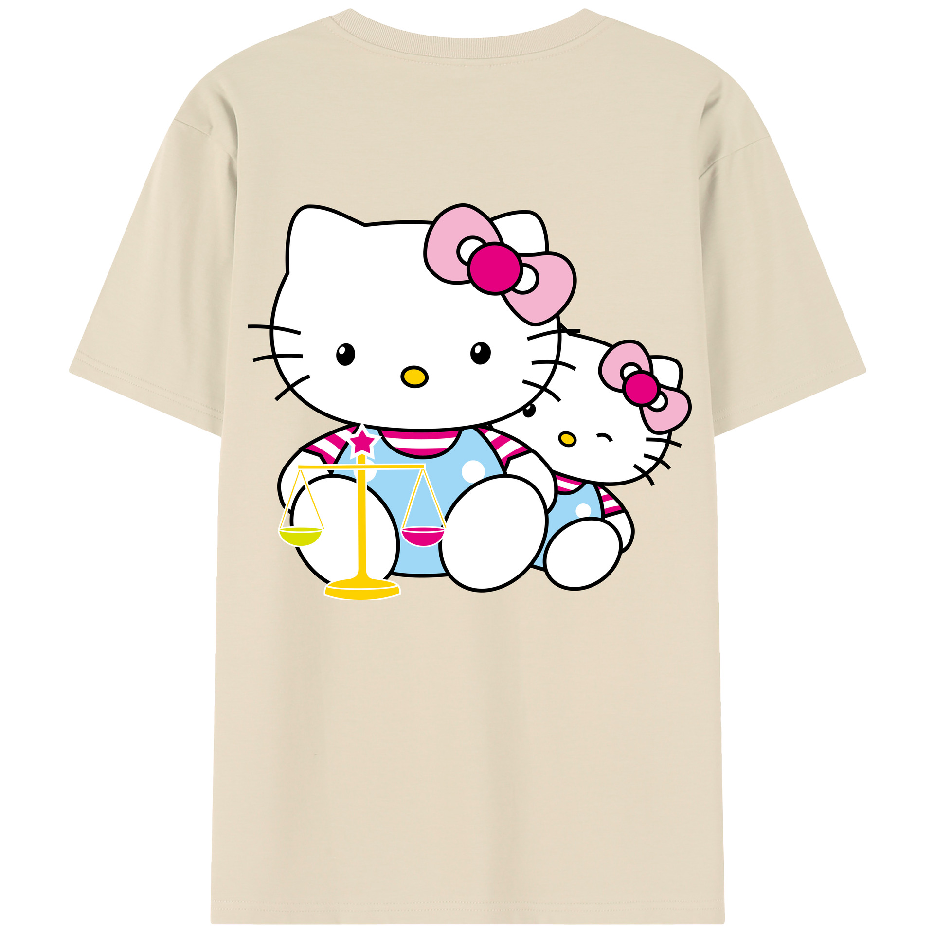 （画像用） Hello Kitty ハローキティ 綿100％半袖Tシャツ（背面プリント）