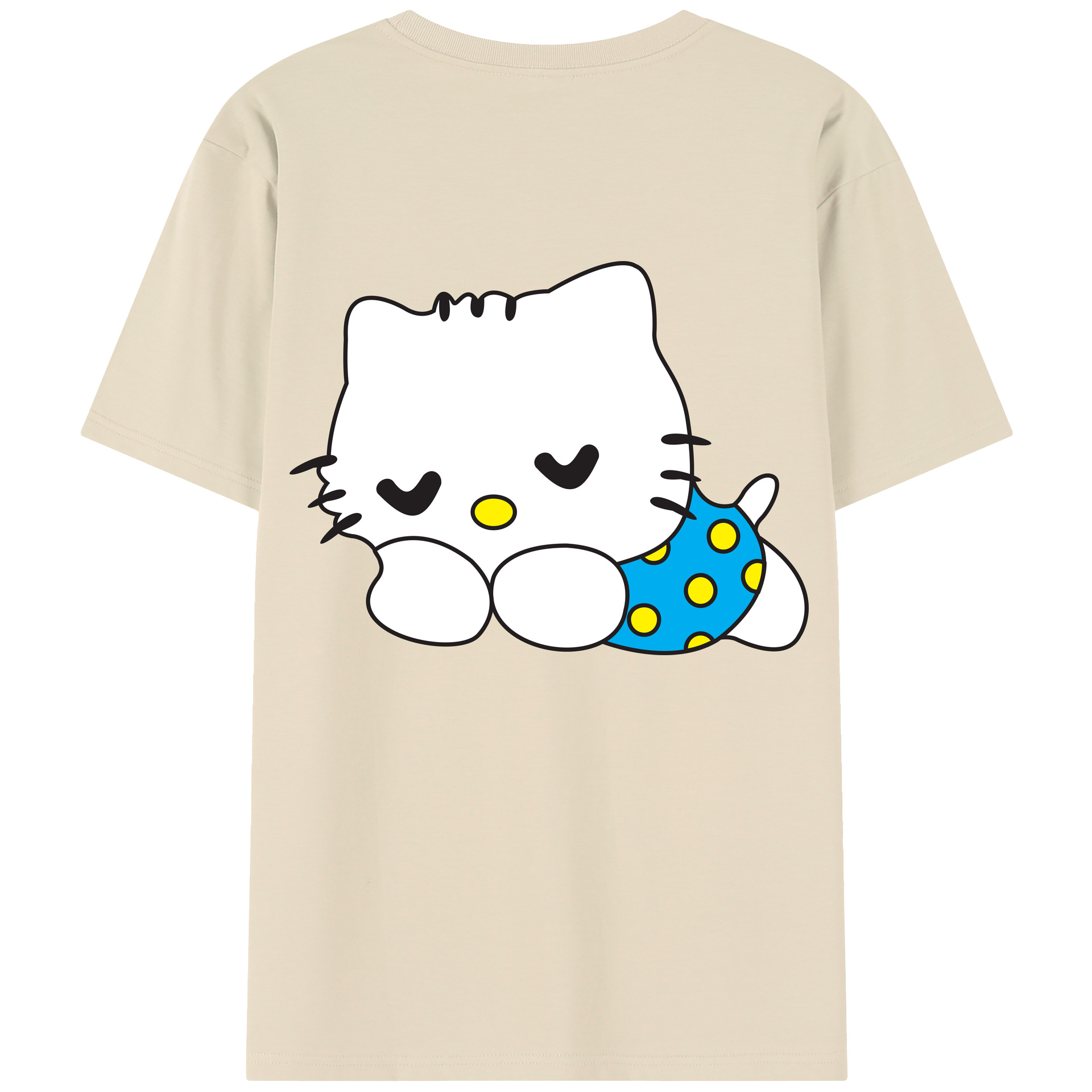 （画像用） Hello Kitty ハローキティ 綿100％半袖Tシャツ（背面プリント）