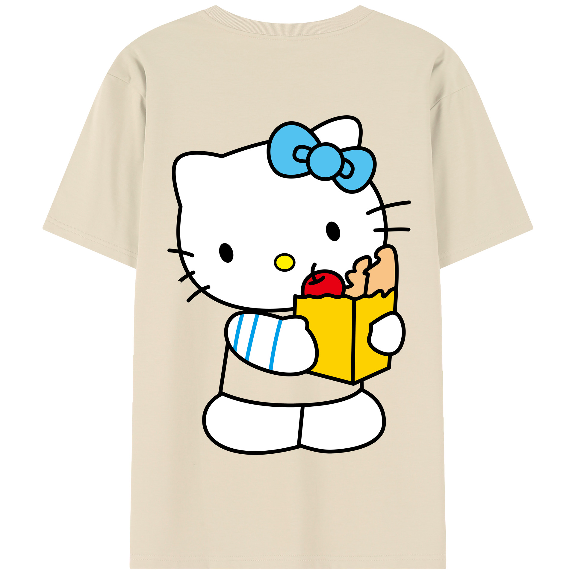 （画像用） Hello Kitty ハローキティ 綿100％半袖Tシャツ（背面プリント）
