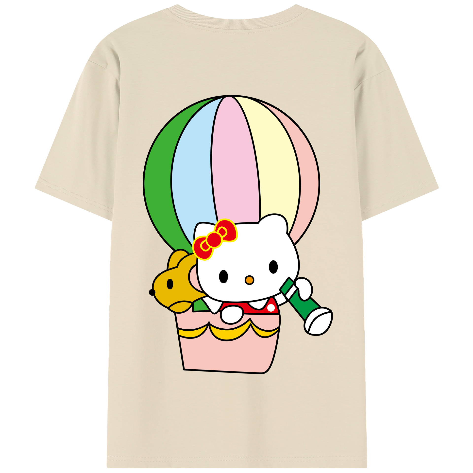 （画像用） Hello Kitty ハローキティ 綿100％半袖Tシャツ（背面プリント）