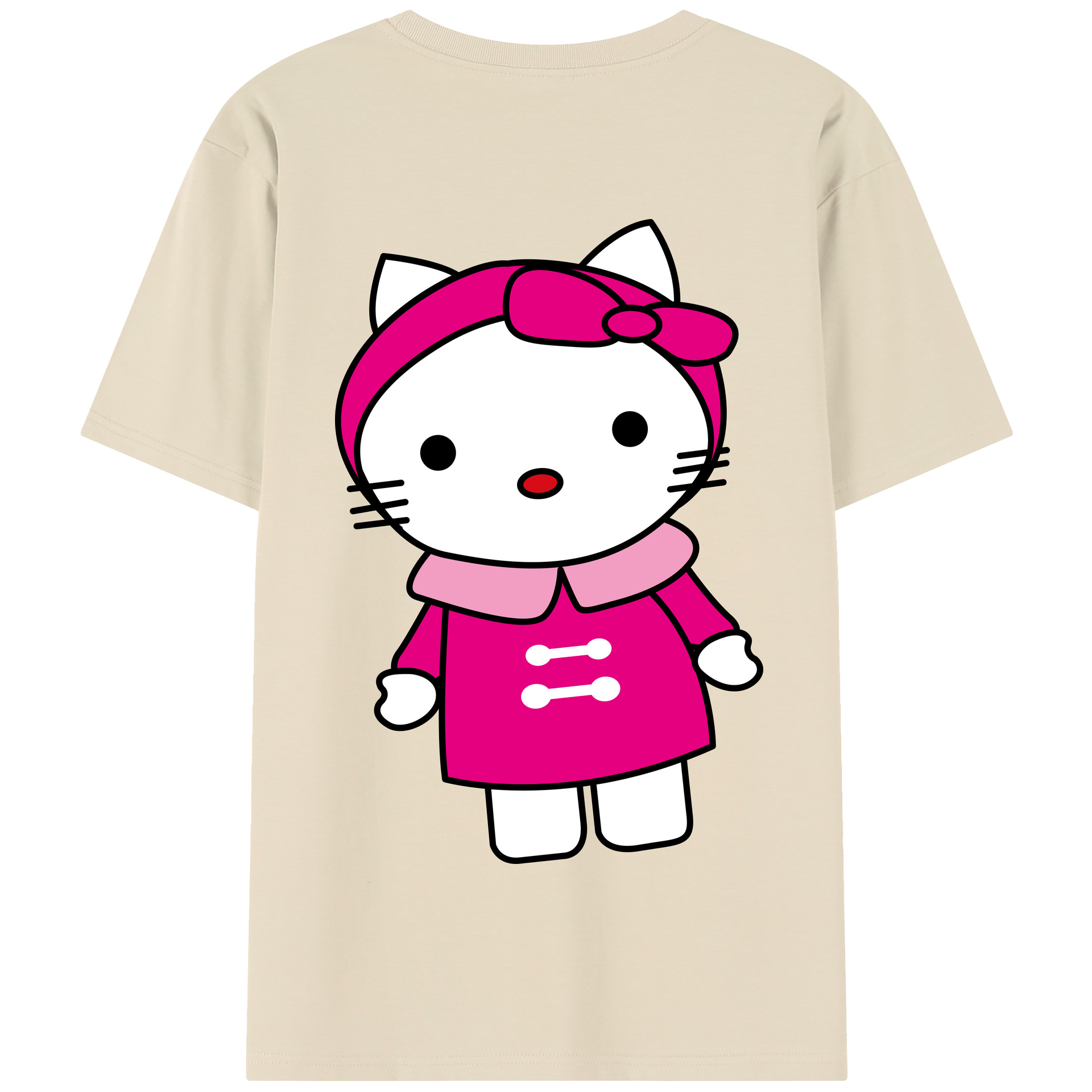 （画像用） Hello Kitty ハローキティ 綿100％半袖Tシャツ（背面プリント）