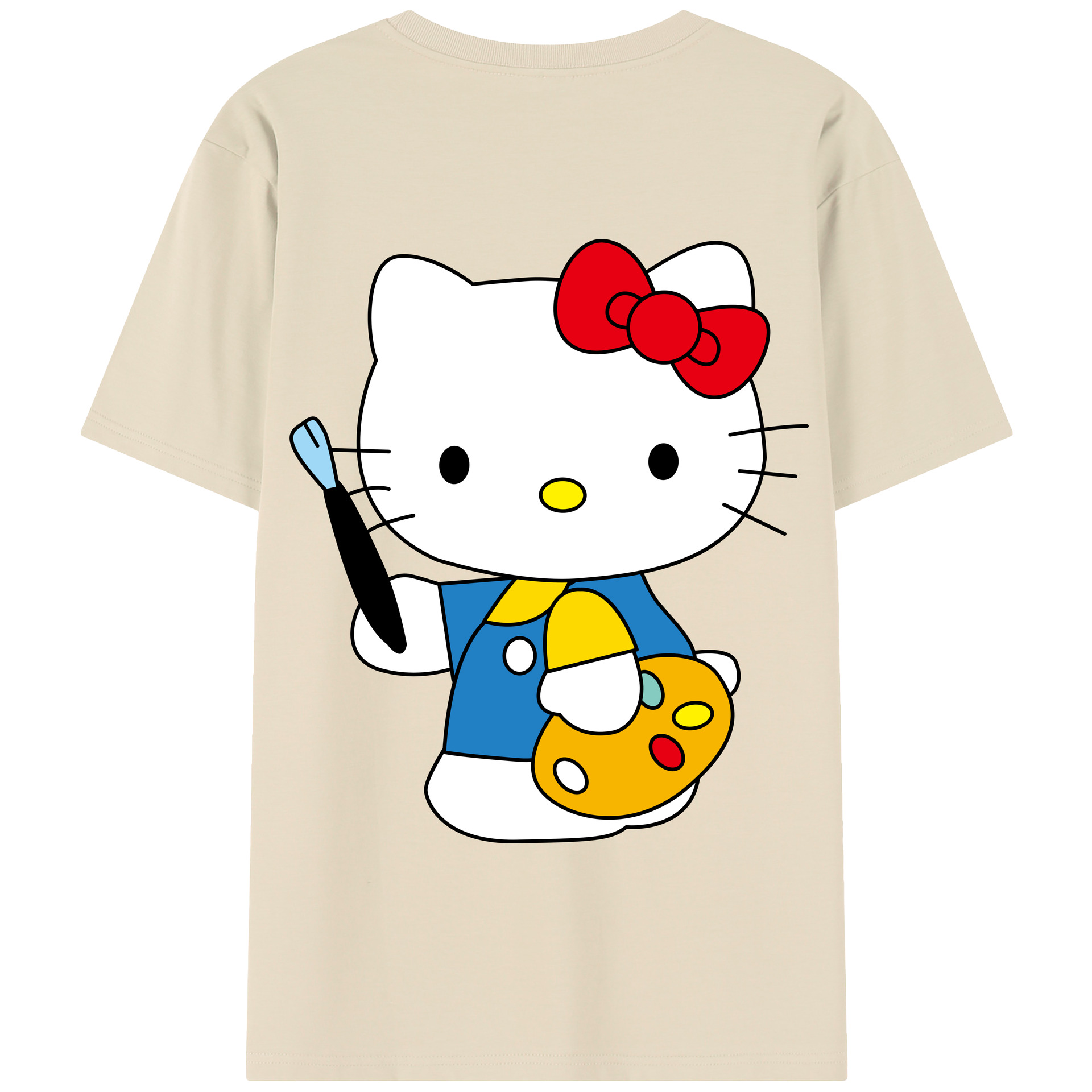 （画像用） Hello Kitty ハローキティ 綿100％半袖Tシャツ（背面プリント）