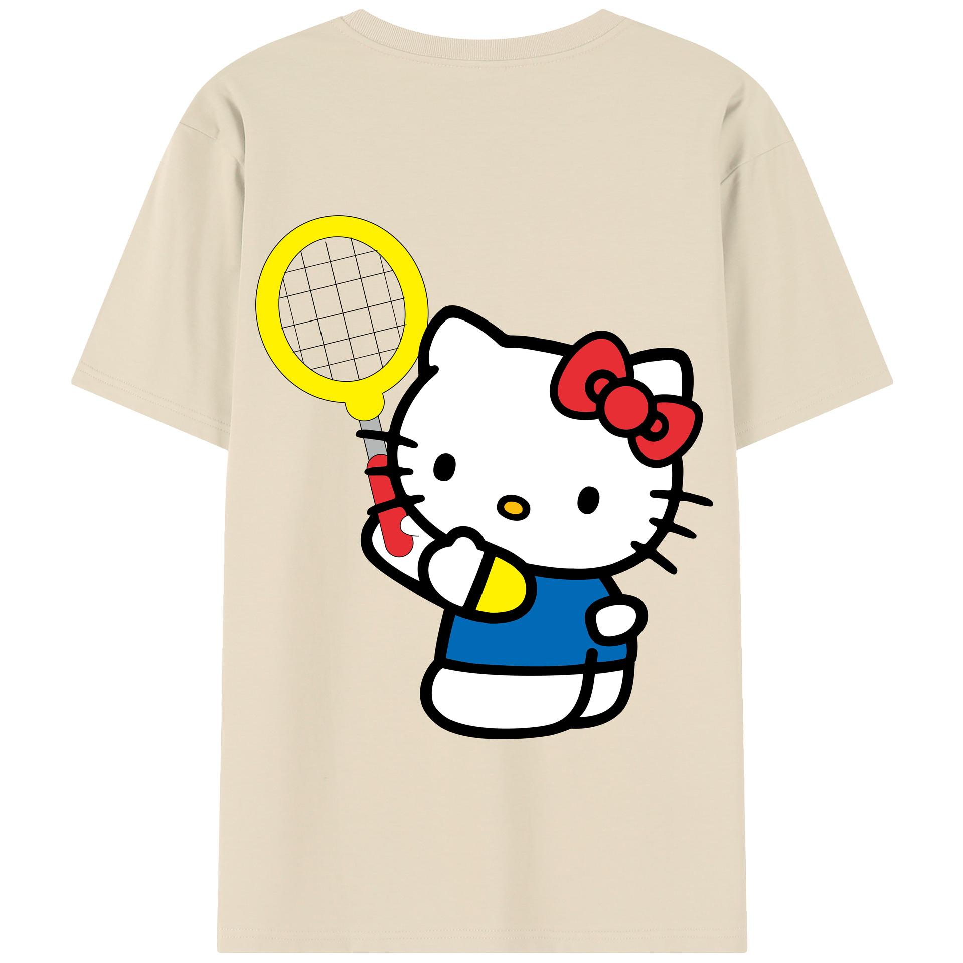（画像用） Hello Kitty ハローキティ 綿100％半袖Tシャツ（背面プリント）