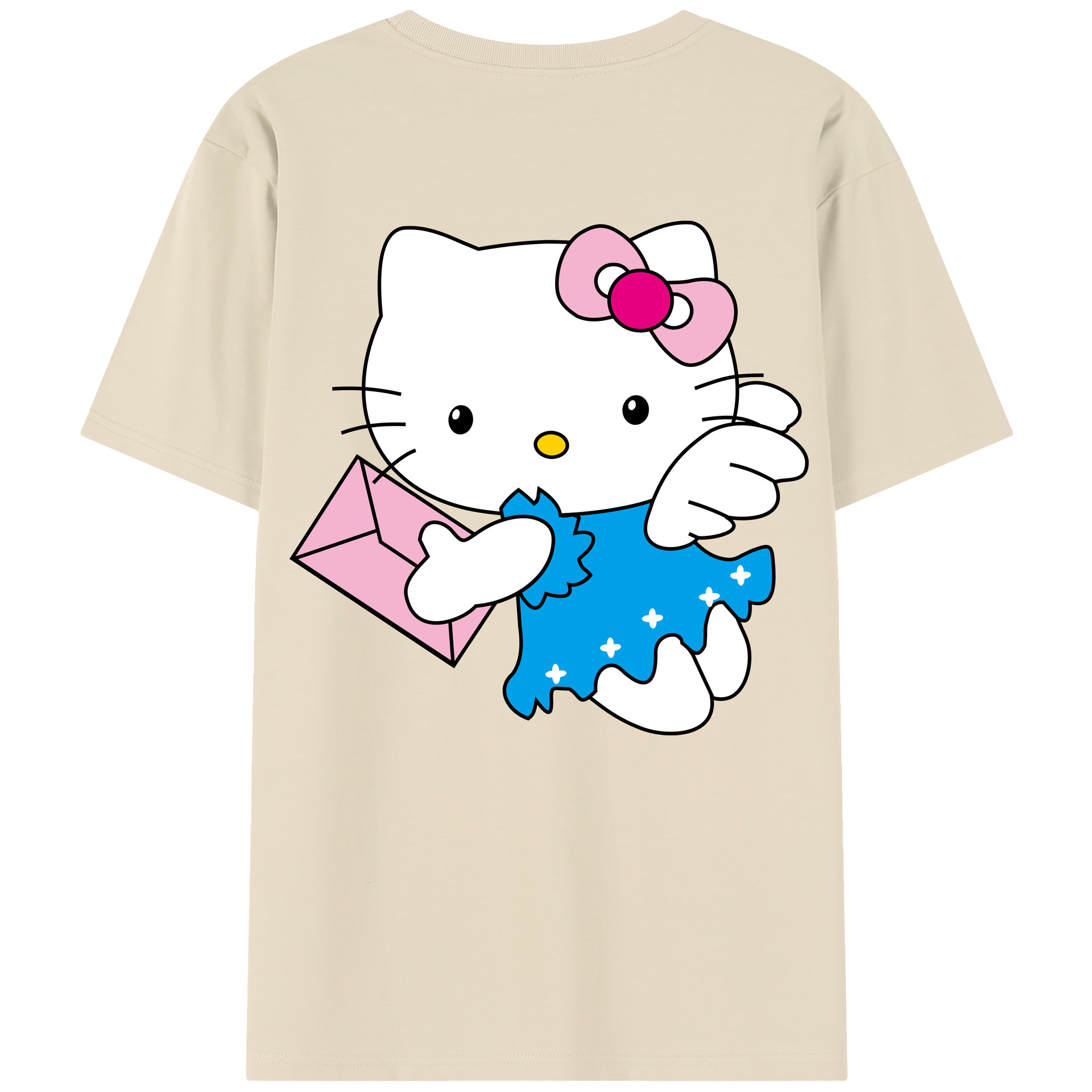 （画像用） Hello Kitty ハローキティ 綿100％半袖Tシャツ（背面プリント）