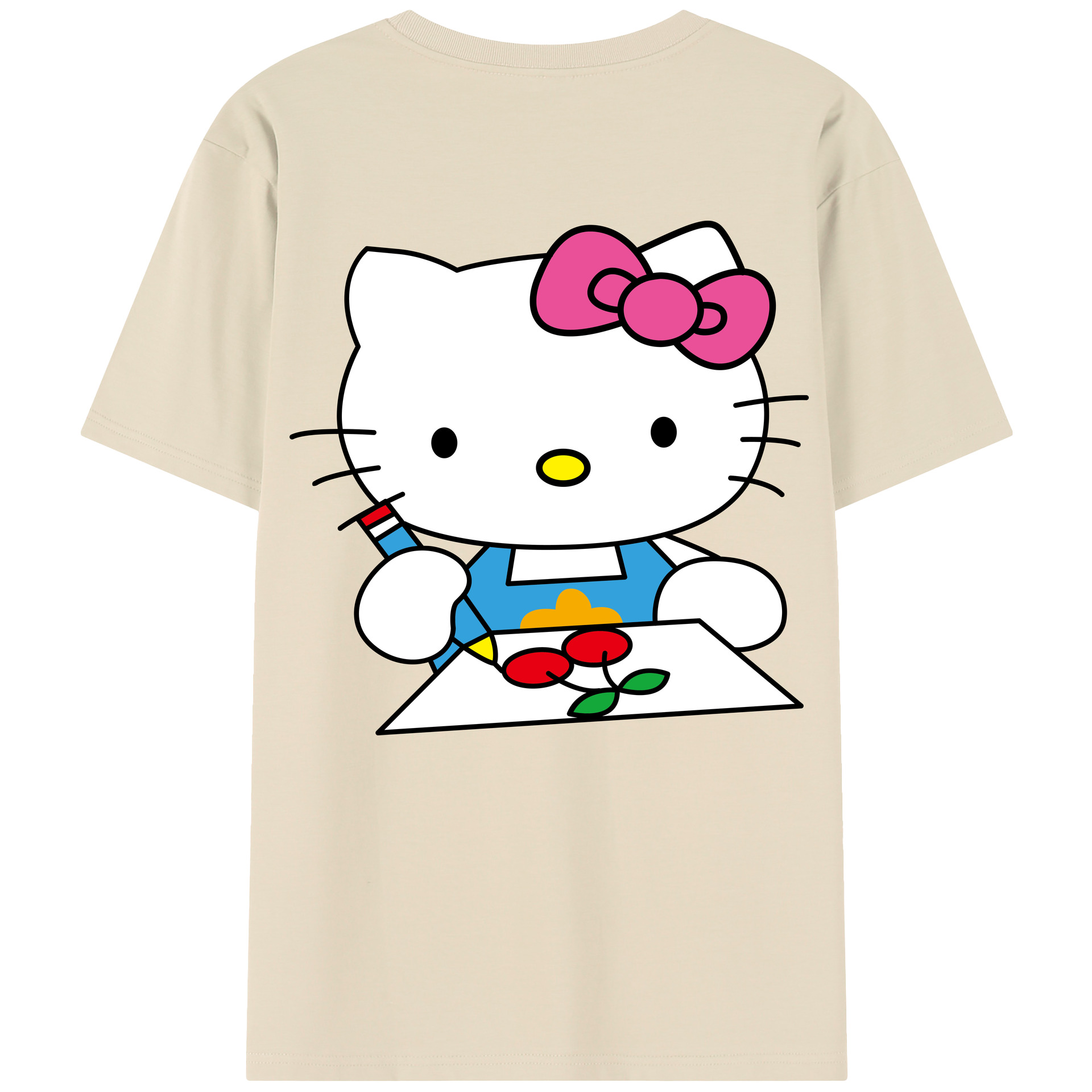 （画像用） Hello Kitty ハローキティ 綿100％半袖Tシャツ（背面プリント）