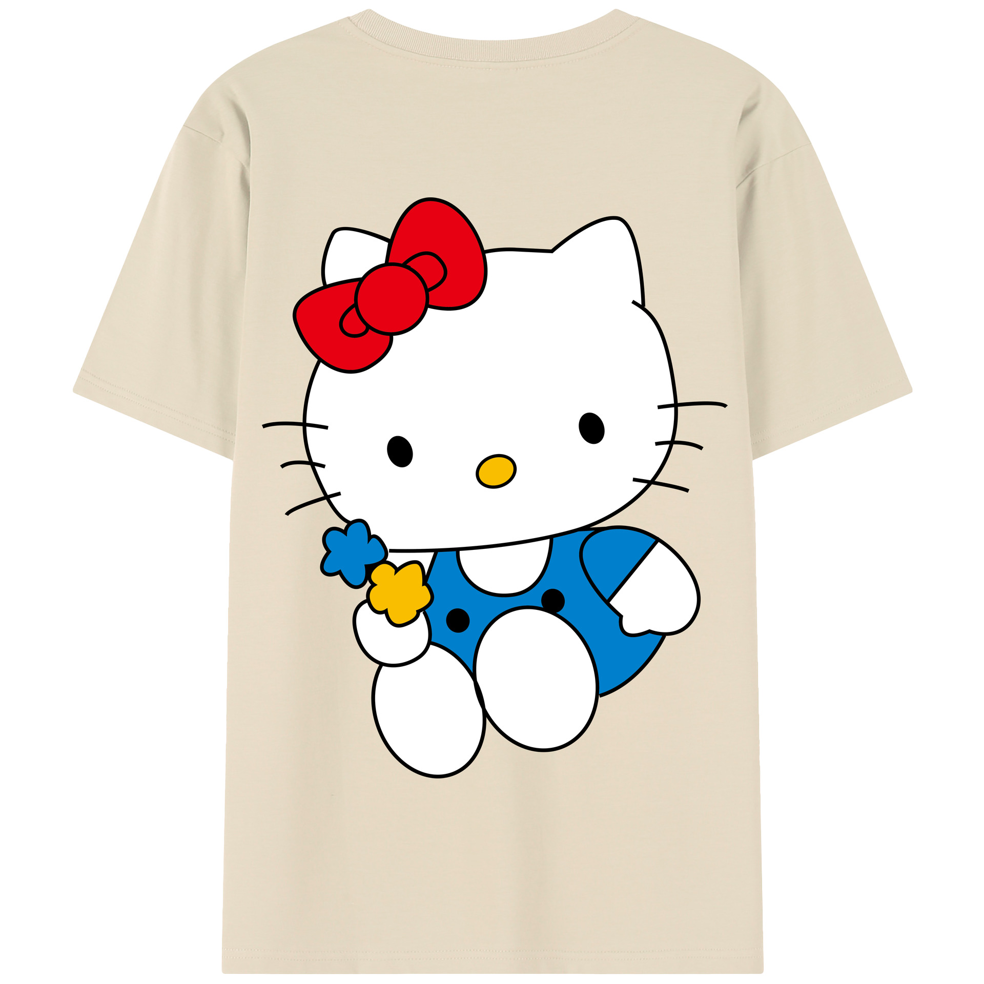 （画像用） Hello Kitty ハローキティ 綿100％半袖Tシャツ（背面プリント）