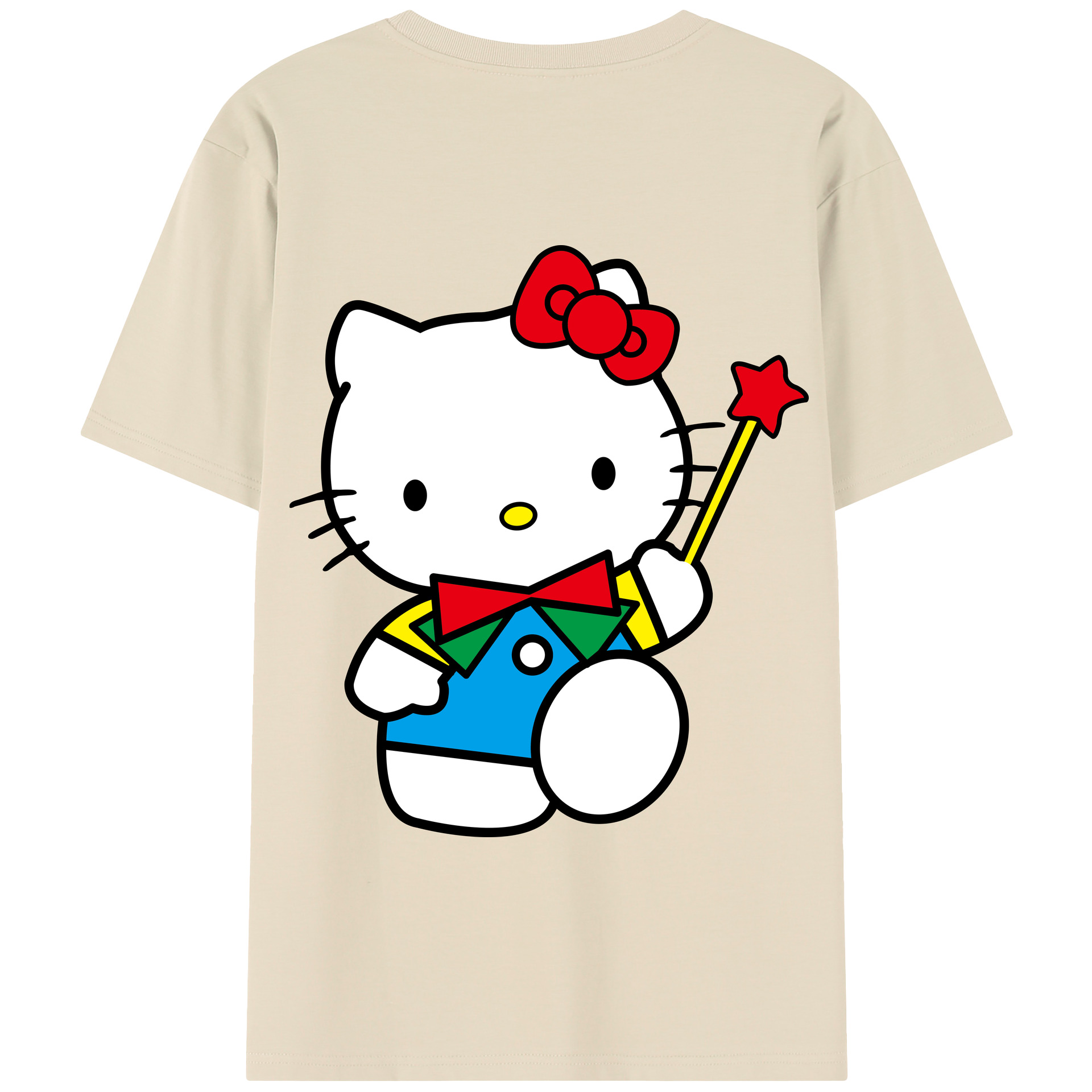 （画像用） Hello Kitty ハローキティ 綿100％半袖Tシャツ（背面プリント）