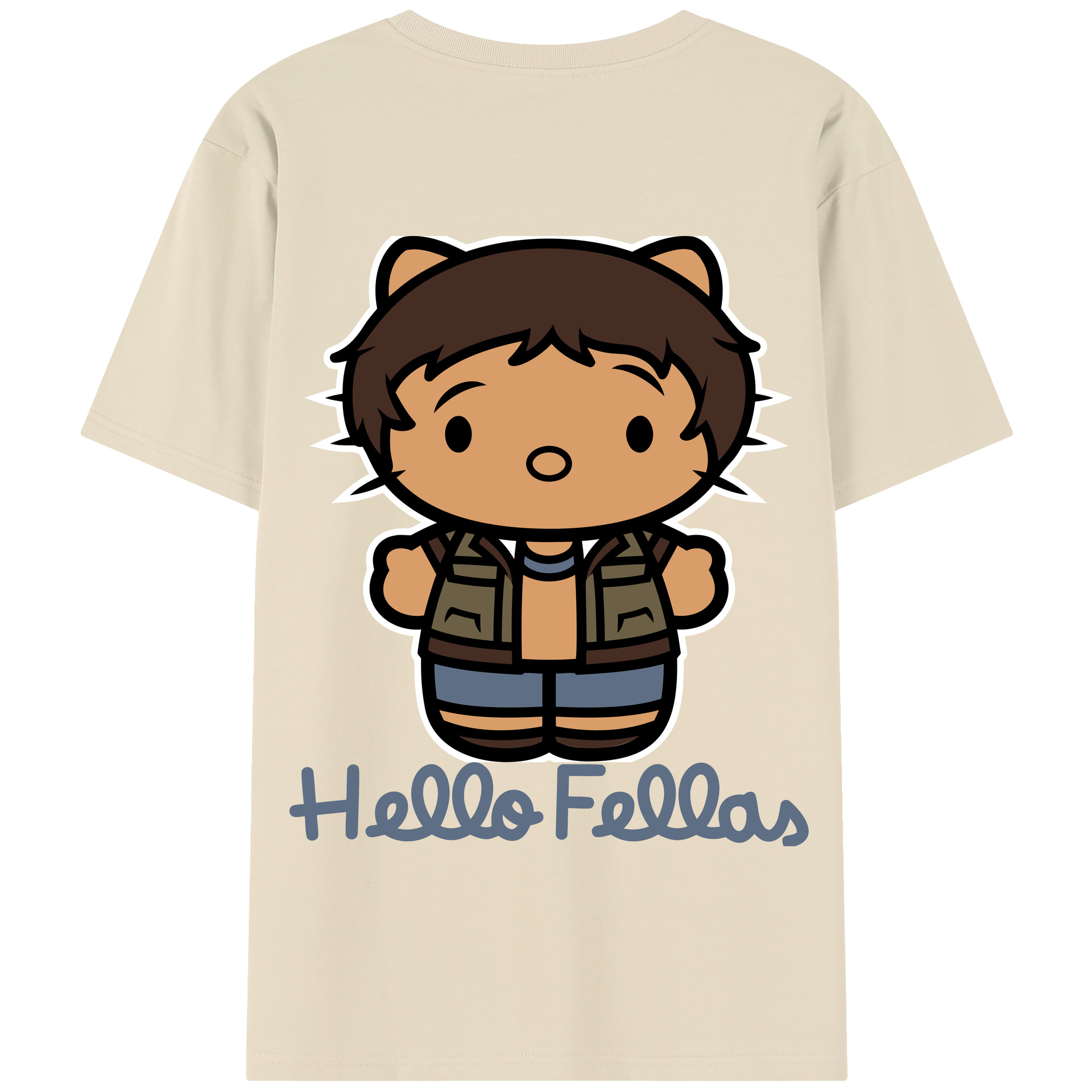 （画像用） Hello Kitty ハローキティ 綿100％半袖Tシャツ（背面プリント）
