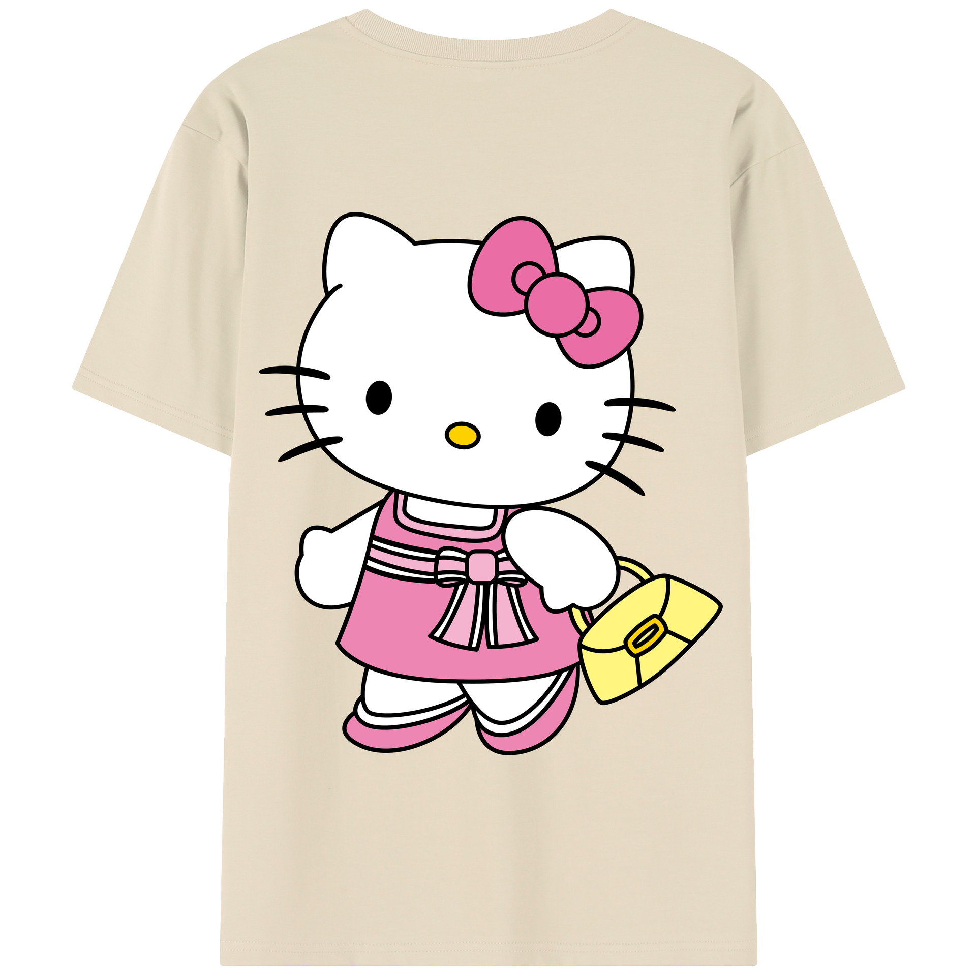 （画像用） Hello Kitty ハローキティ 綿100％半袖Tシャツ（背面プリント）
