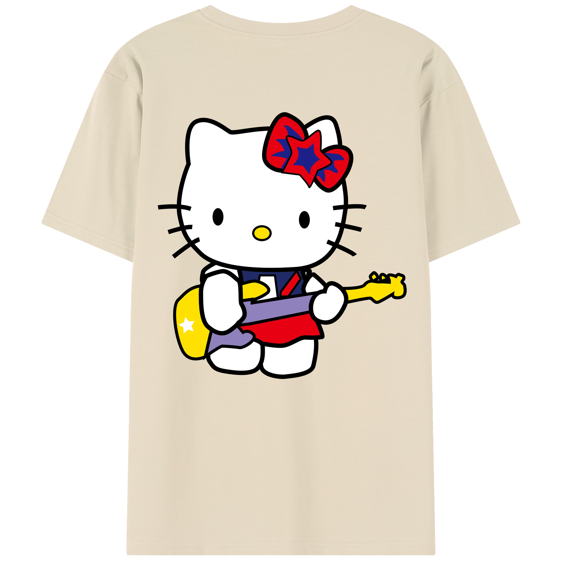 （画像用） Hello Kitty ハローキティ 綿100％半袖Tシャツ（背面プリント）