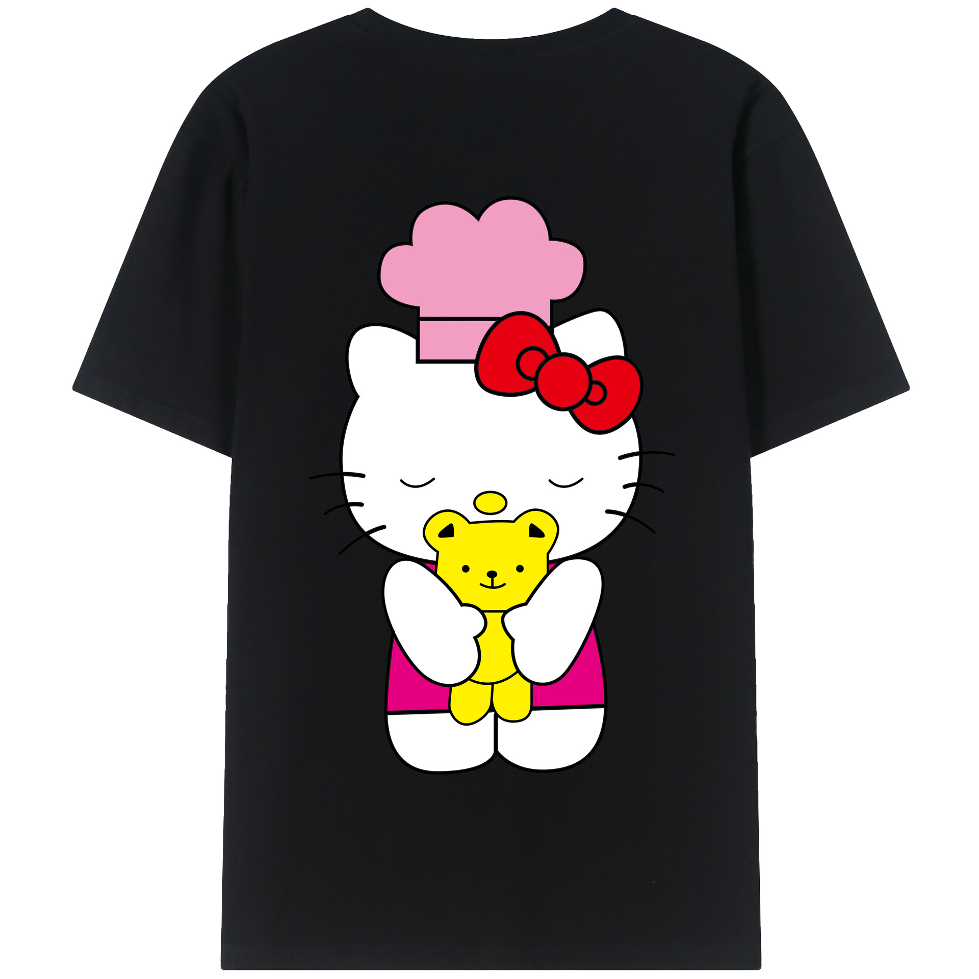 （画像用） Hello Kitty ハローキティ 綿100％半袖Tシャツ（背面プリント）