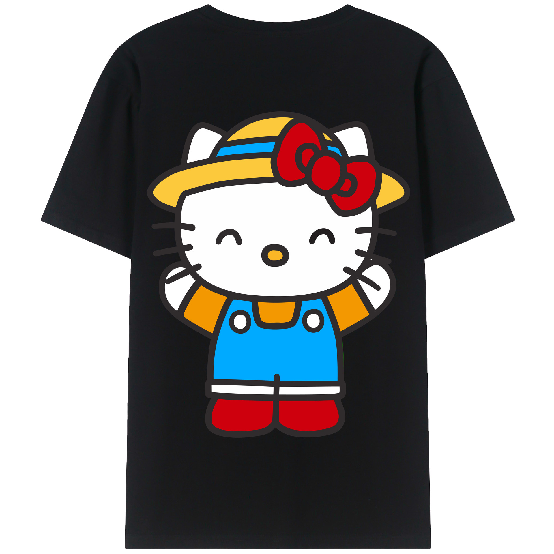 （画像用） Hello Kitty ハローキティ 綿100％半袖Tシャツ（背面プリント）