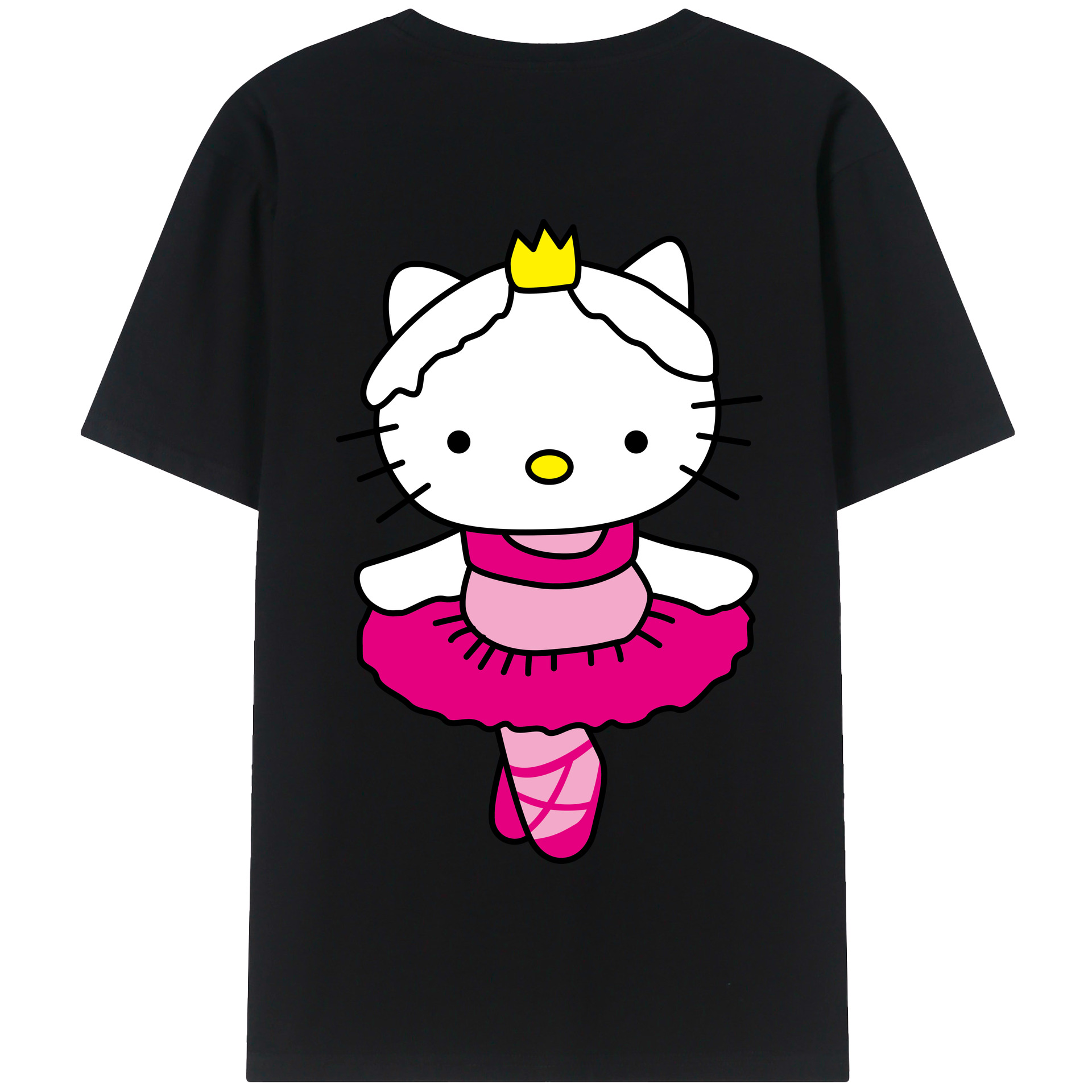 （画像用） Hello Kitty ハローキティ 綿100％半袖Tシャツ（背面プリント）