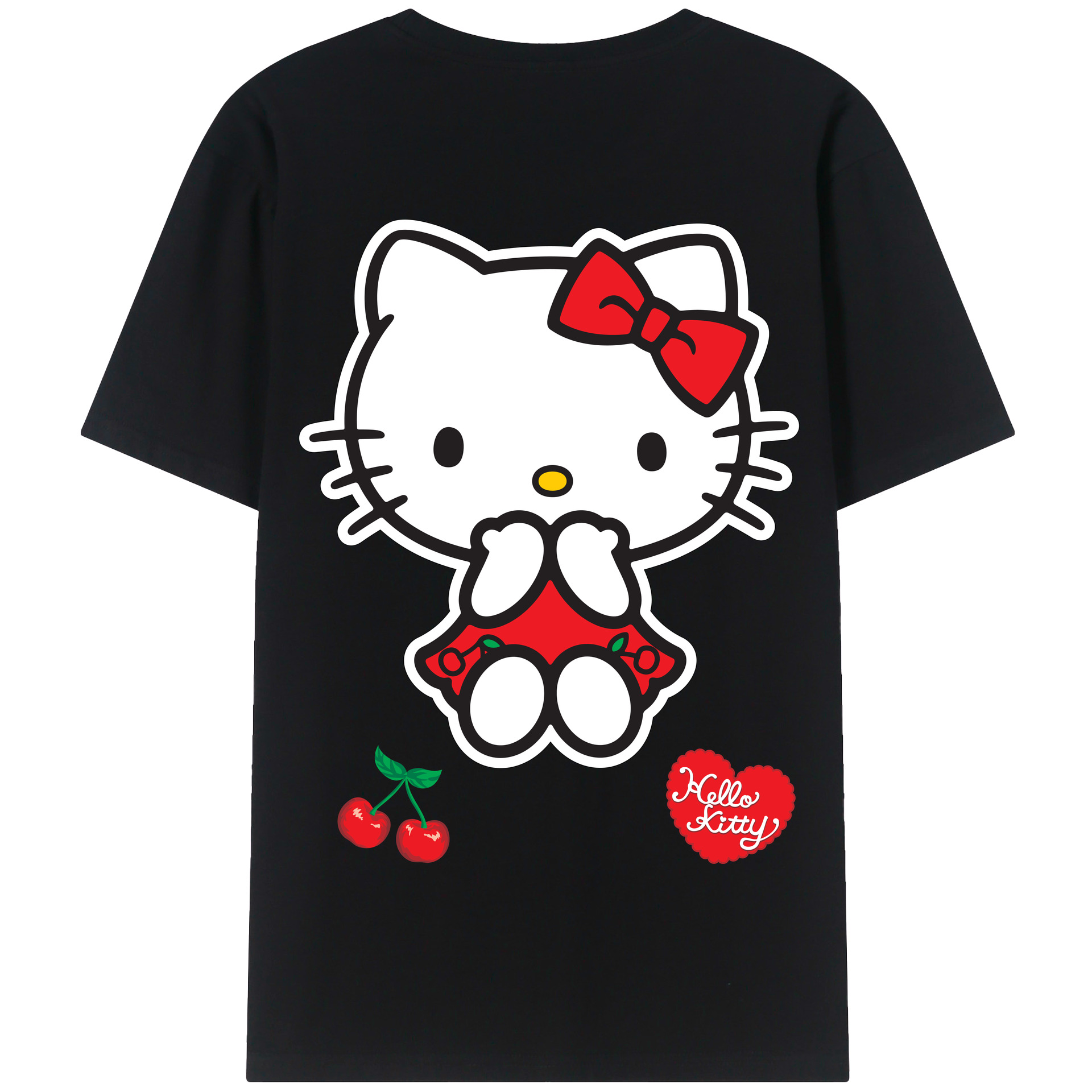 （画像用） Hello Kitty ハローキティ 綿100％半袖Tシャツ（背面プリント）