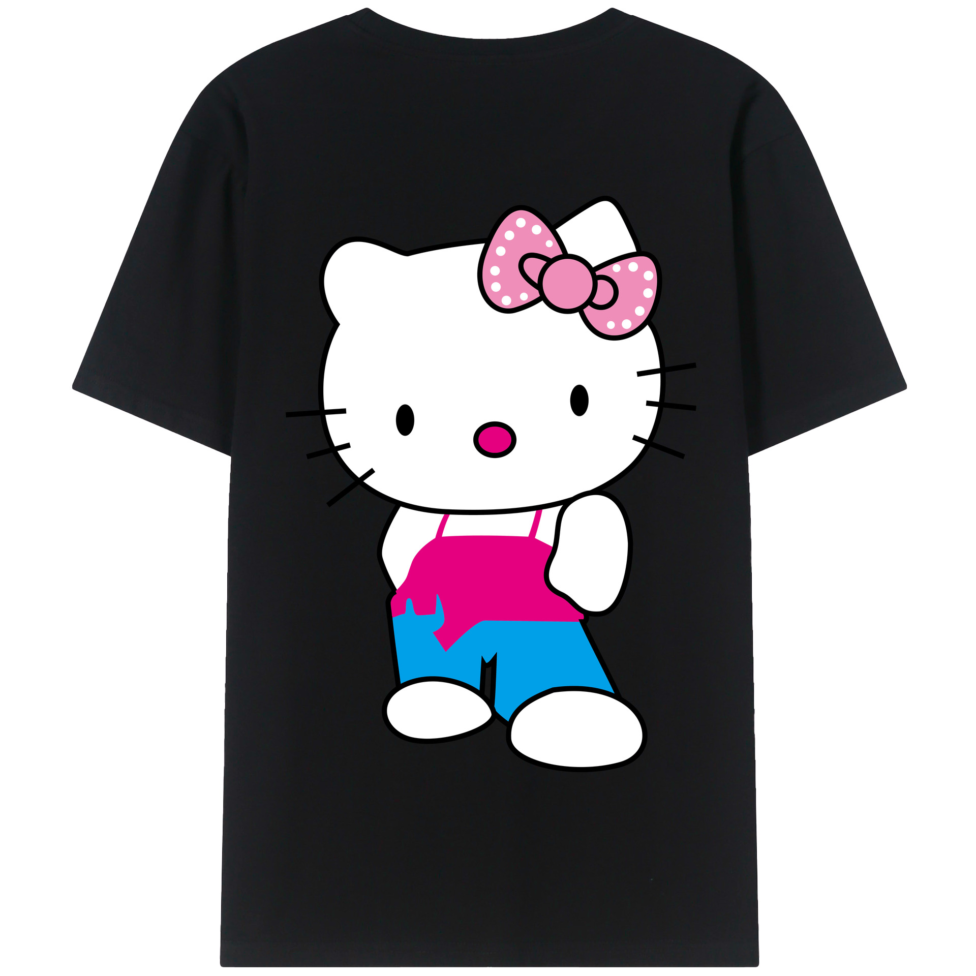 （画像用） Hello Kitty ハローキティ 綿100％半袖Tシャツ（背面プリント）