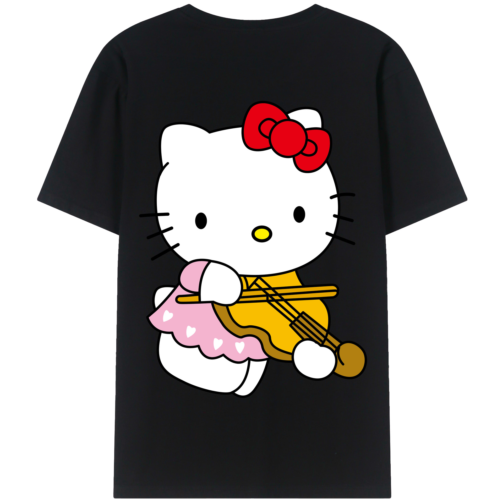 （画像用） Hello Kitty ハローキティ 綿100％半袖Tシャツ（背面プリント）