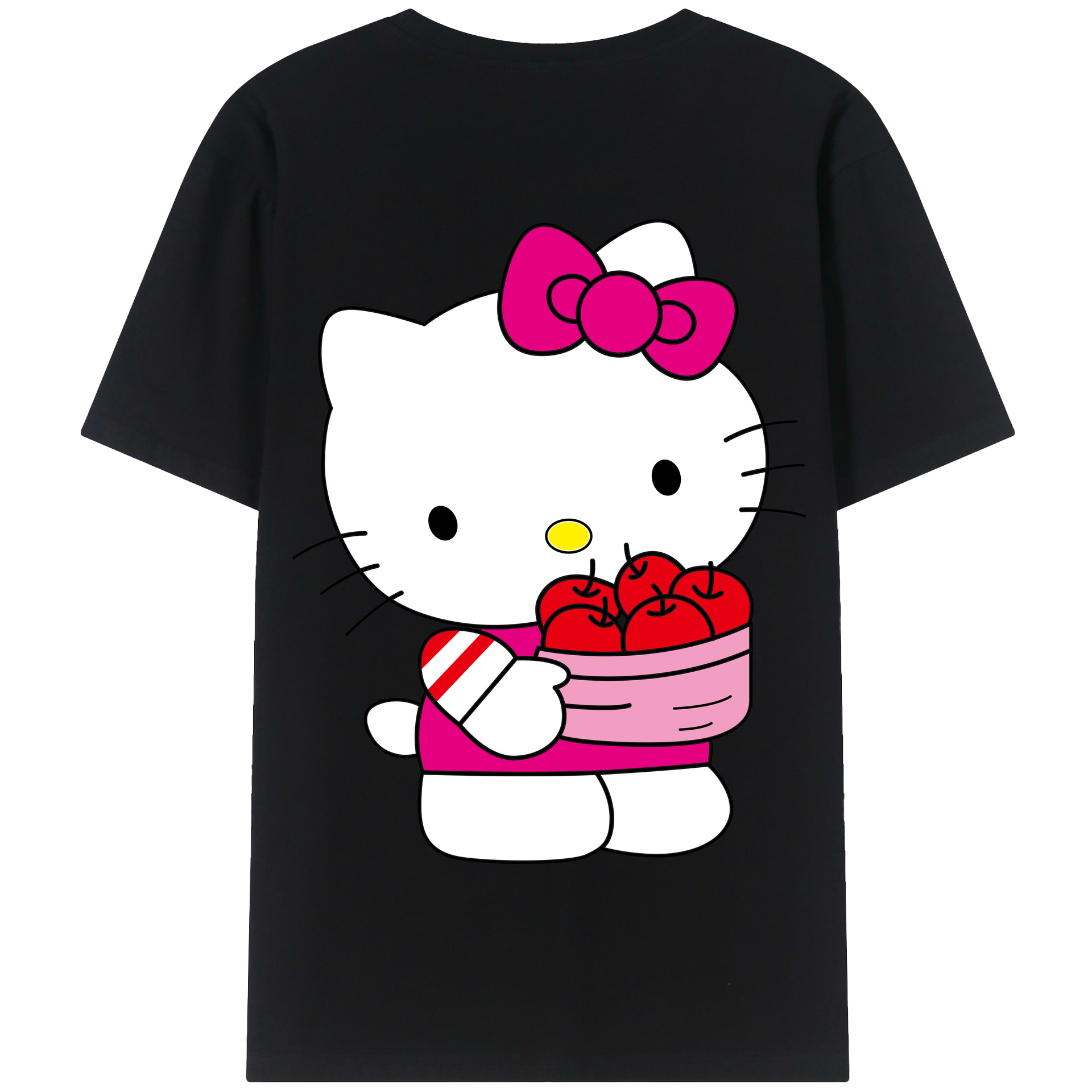 （画像用） Hello Kitty ハローキティ 綿100％半袖Tシャツ（背面プリント）