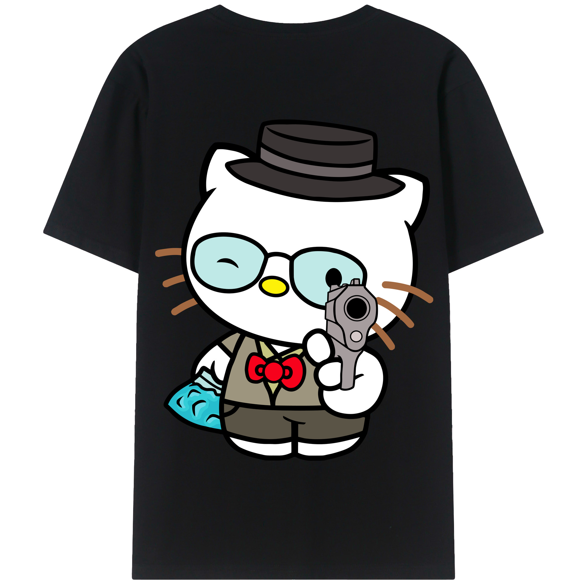 （画像用） Hello Kitty ハローキティ 綿100％半袖Tシャツ（背面プリント）