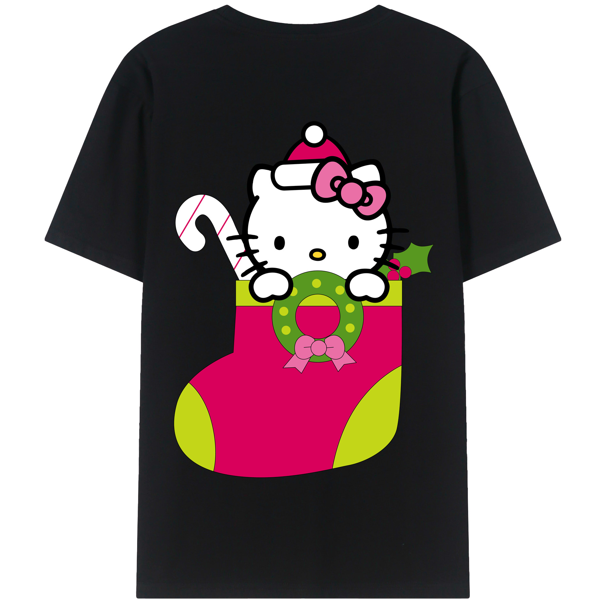 （画像用） Hello Kitty ハローキティ 綿100％半袖Tシャツ（背面プリント）