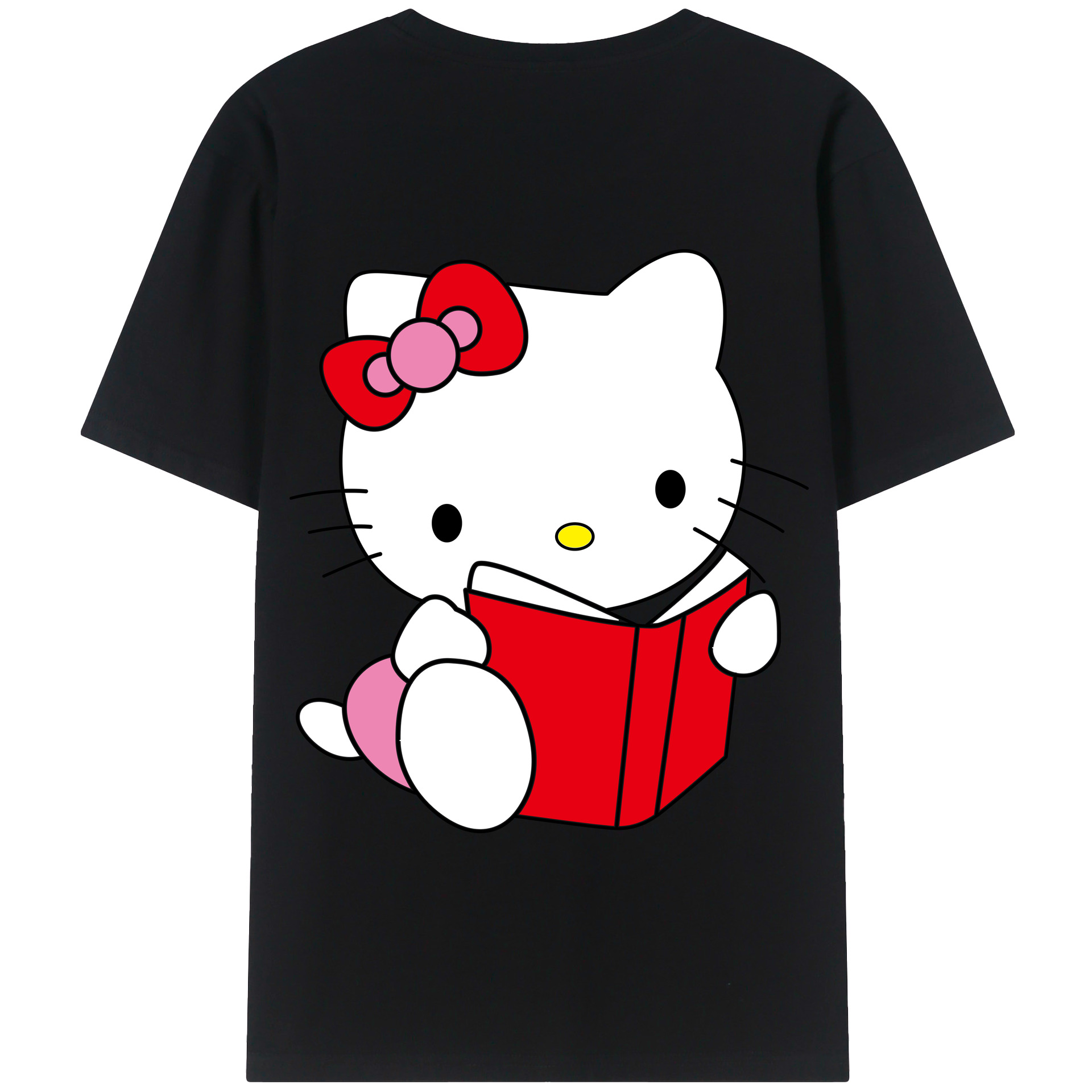 （画像用） Hello Kitty ハローキティ 綿100％半袖Tシャツ（背面プリント）