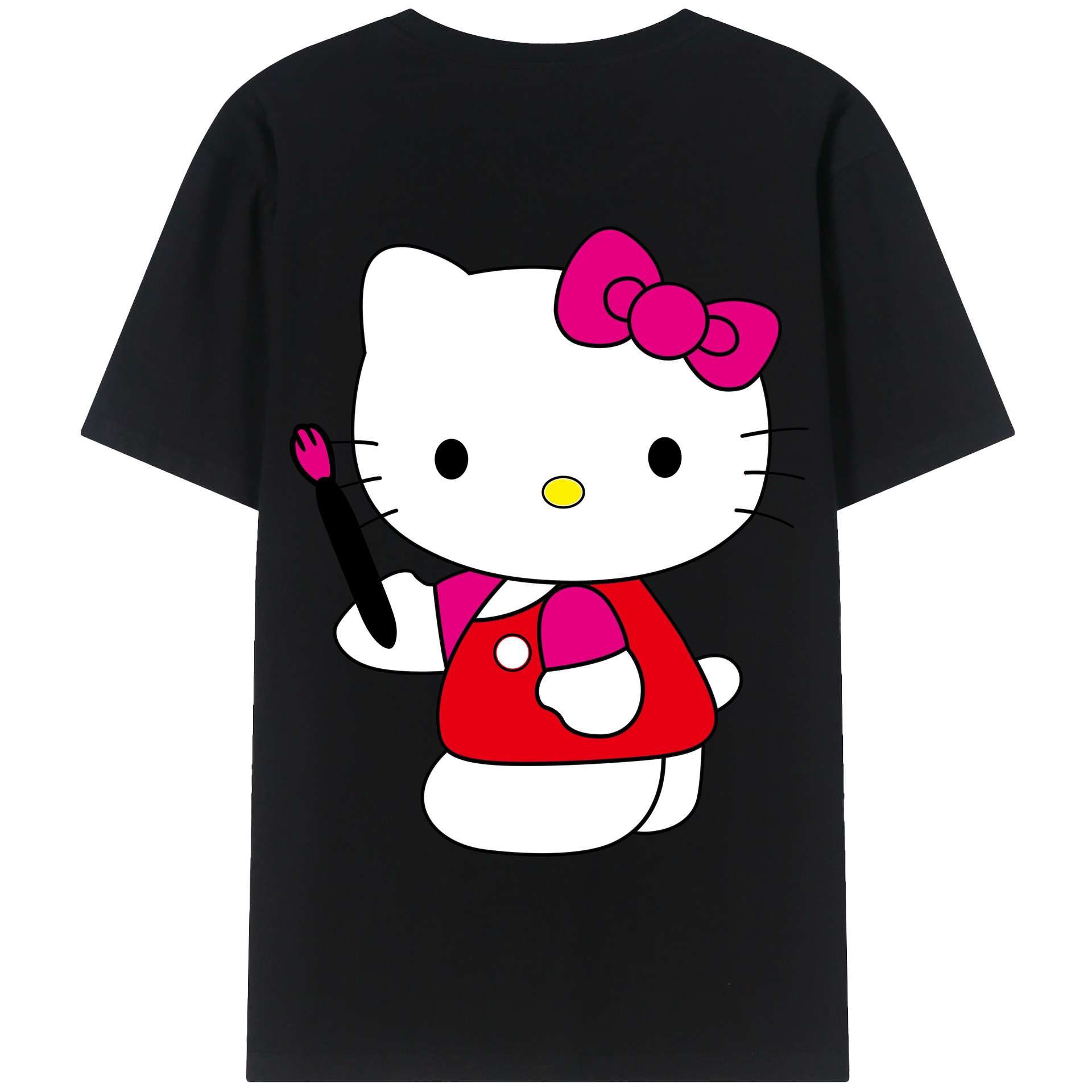 （画像用） Hello Kitty ハローキティ 綿100％半袖Tシャツ（背面プリント）