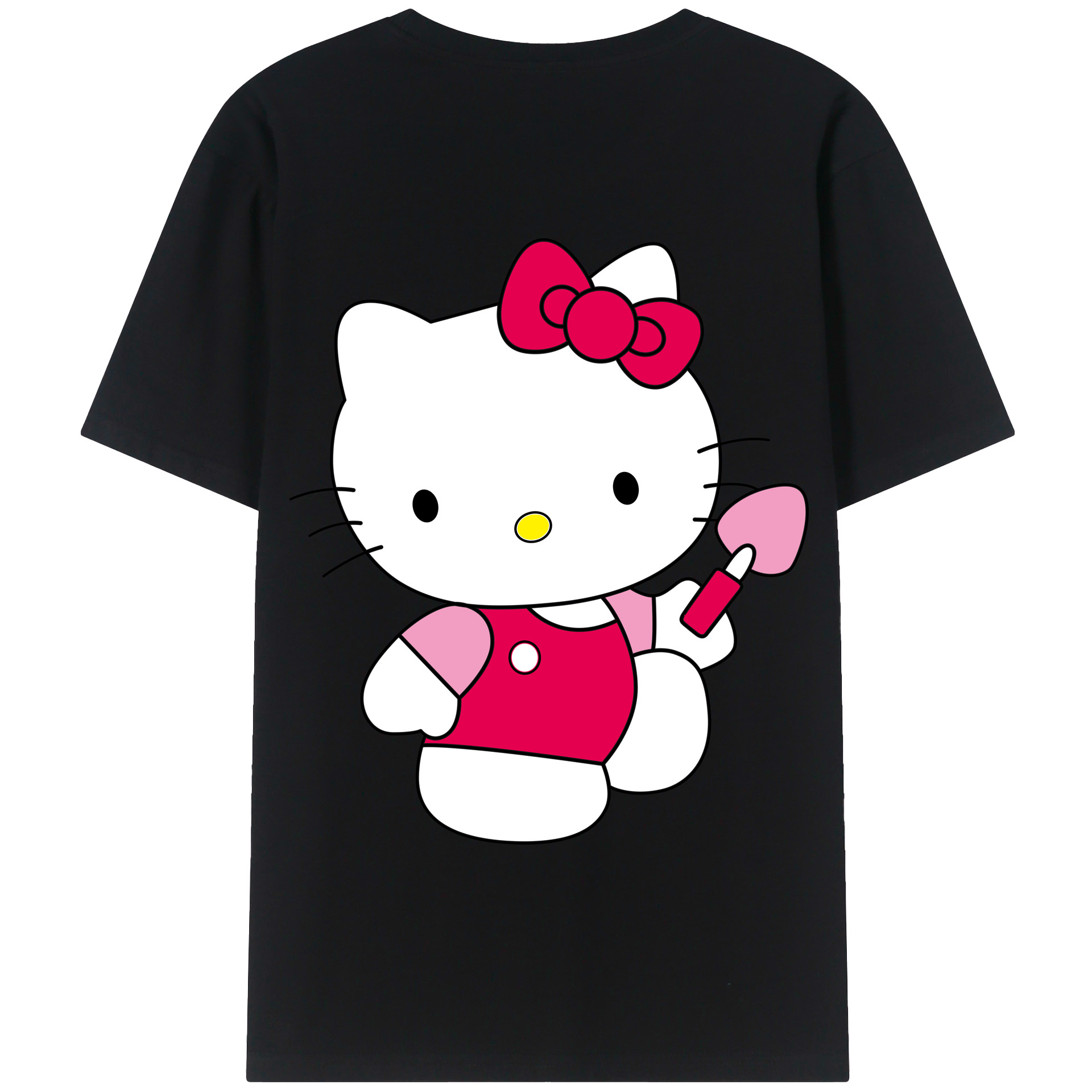 （画像用） Hello Kitty ハローキティ 綿100％半袖Tシャツ（背面プリント）
