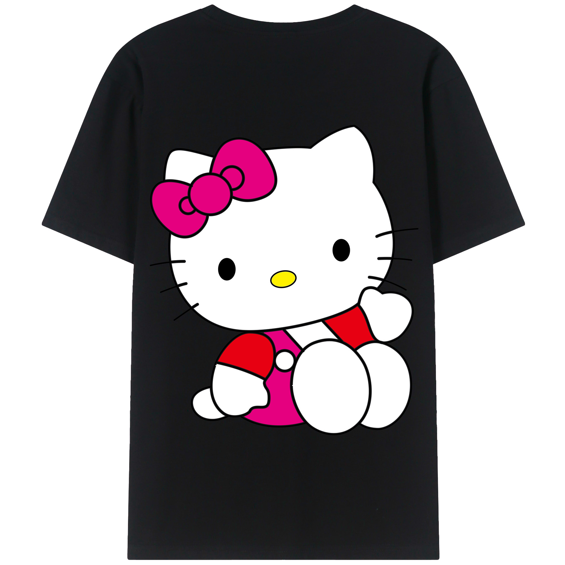 （画像用） Hello Kitty ハローキティ 綿100％半袖Tシャツ（背面プリント）