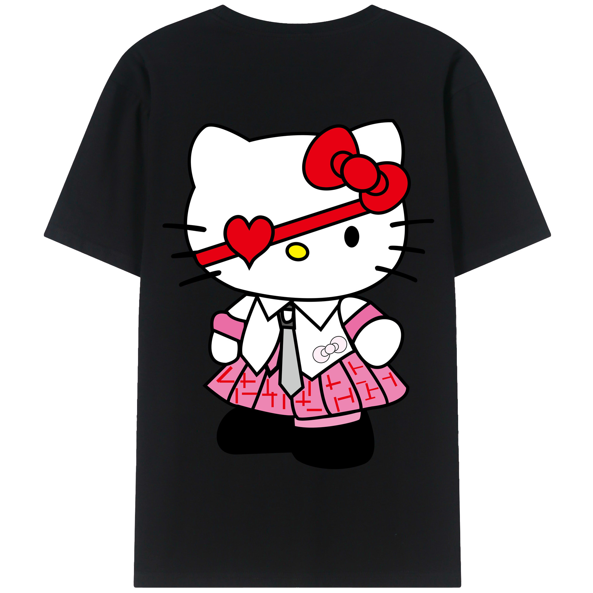 （画像用） Hello Kitty ハローキティ 綿100％半袖Tシャツ（背面プリント）