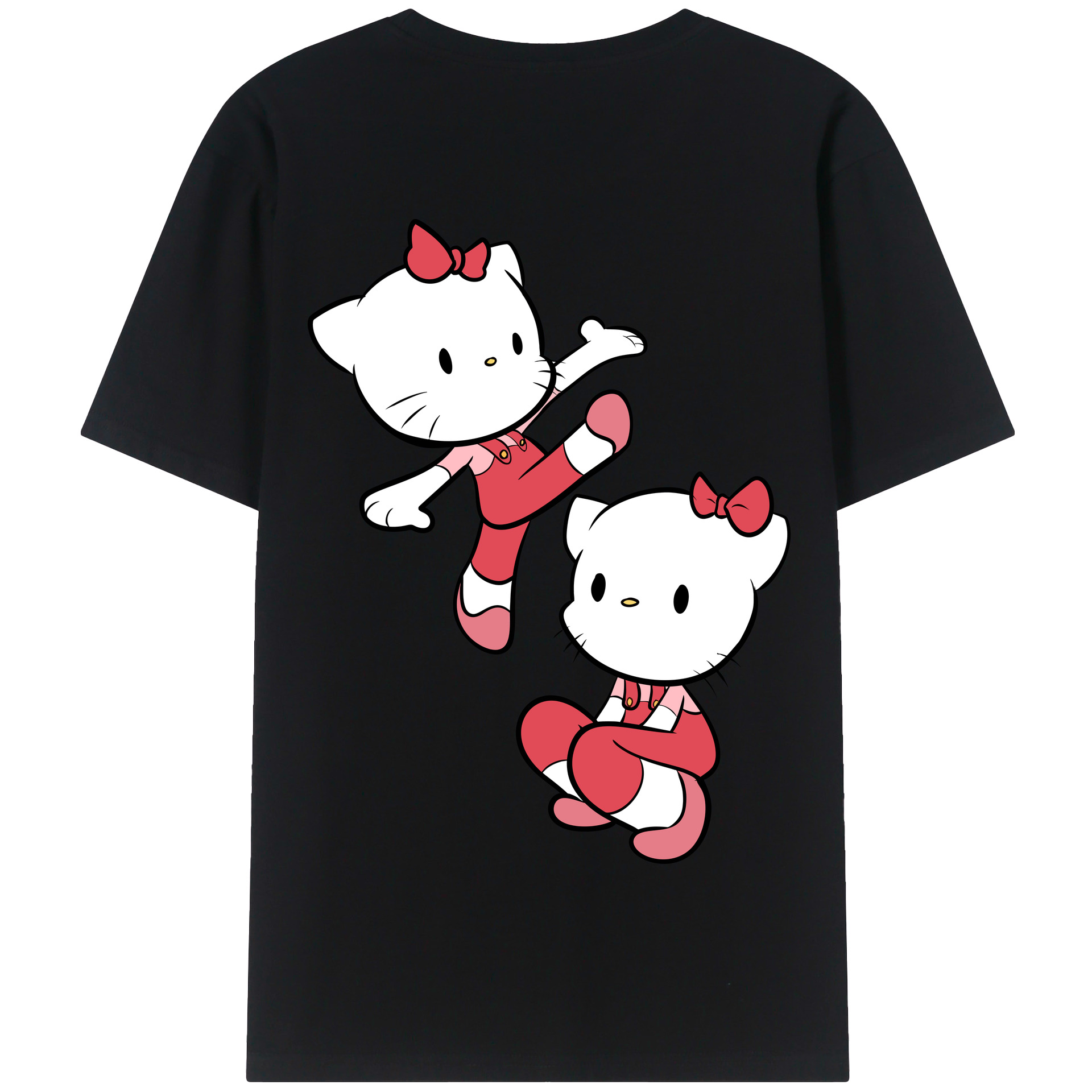 （画像用） Hello Kitty ハローキティ 綿100％半袖Tシャツ（背面プリント）