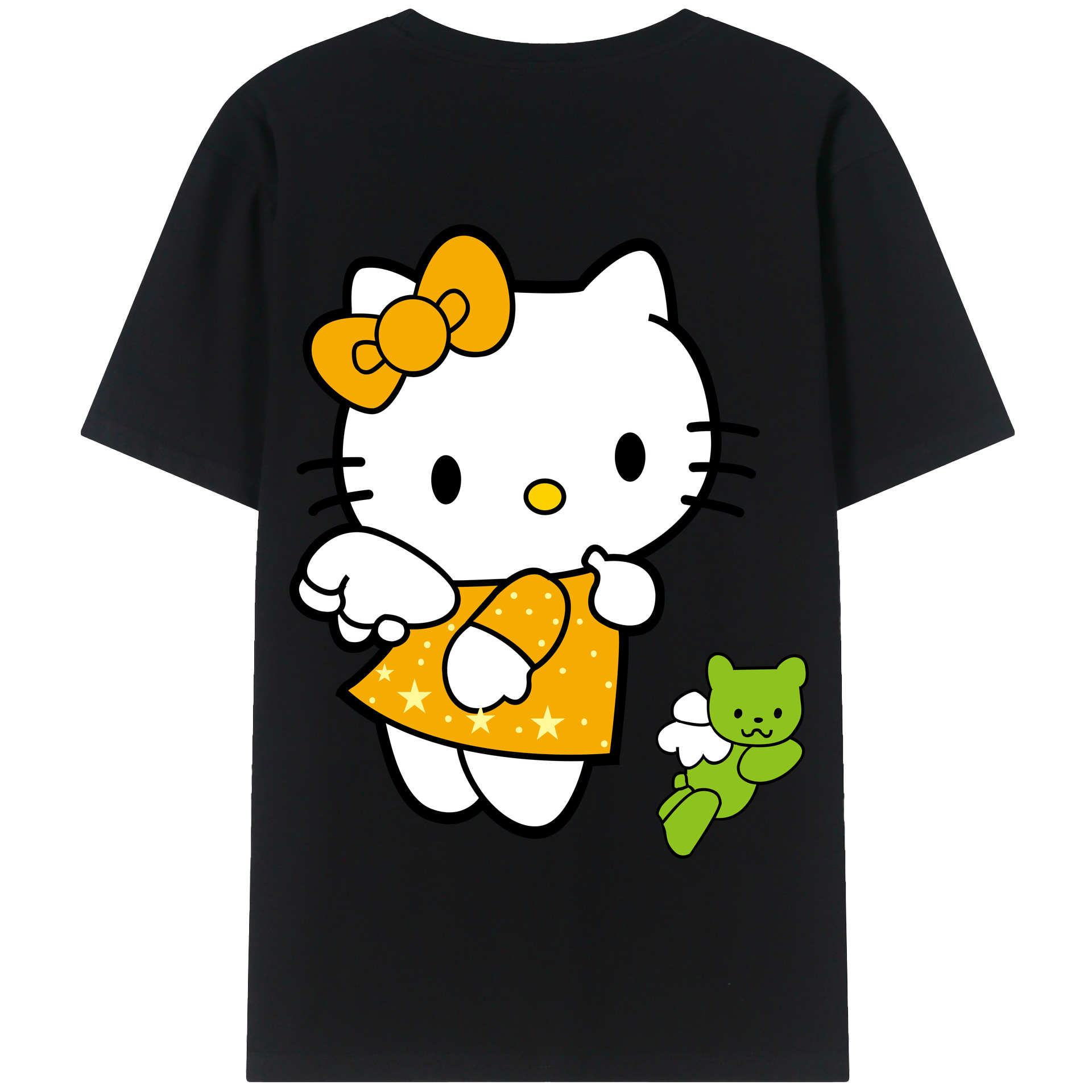 （画像用） Hello Kitty ハローキティ 綿100％半袖Tシャツ（背面プリント）