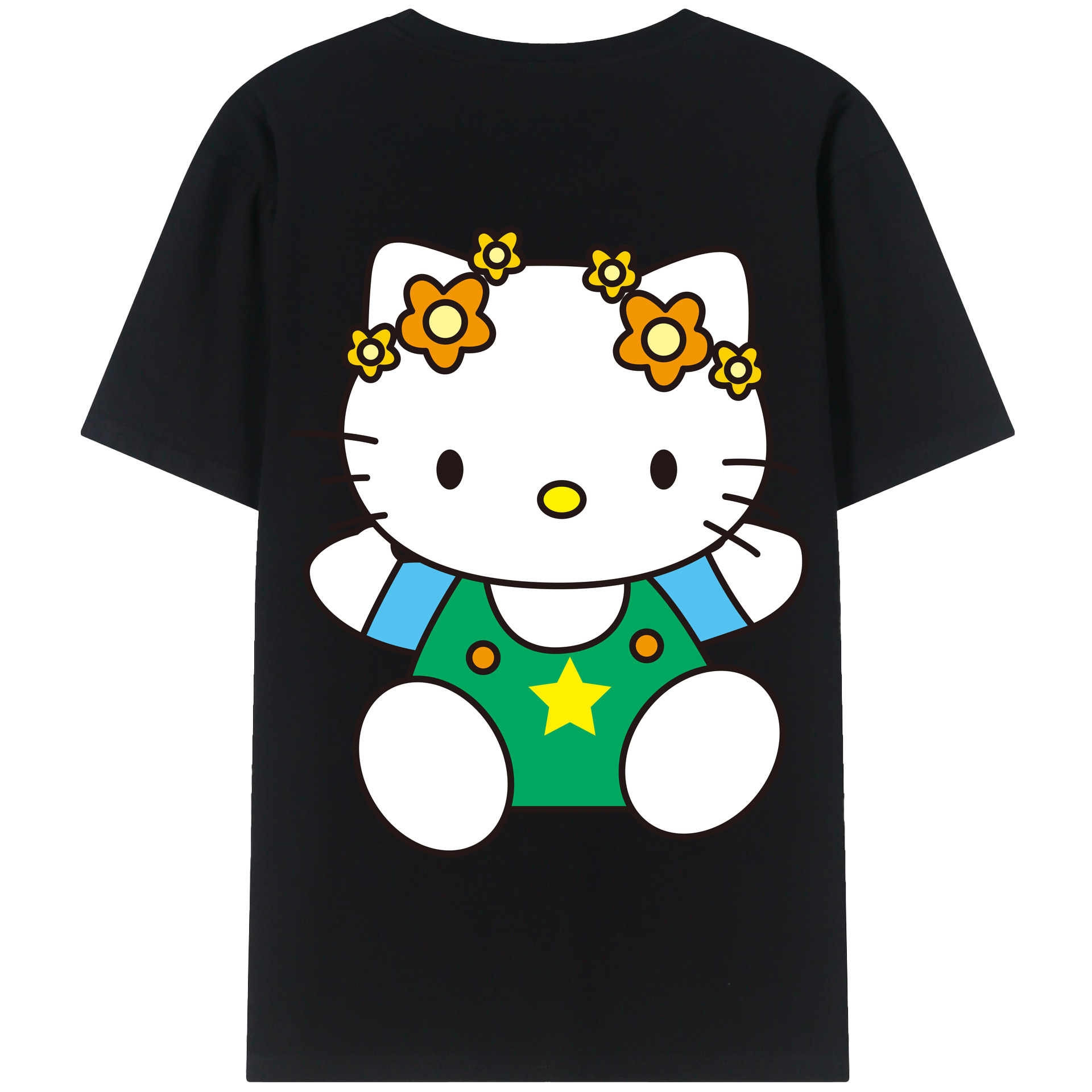 （画像用） Hello Kitty ハローキティ 綿100％半袖Tシャツ（背面プリント）