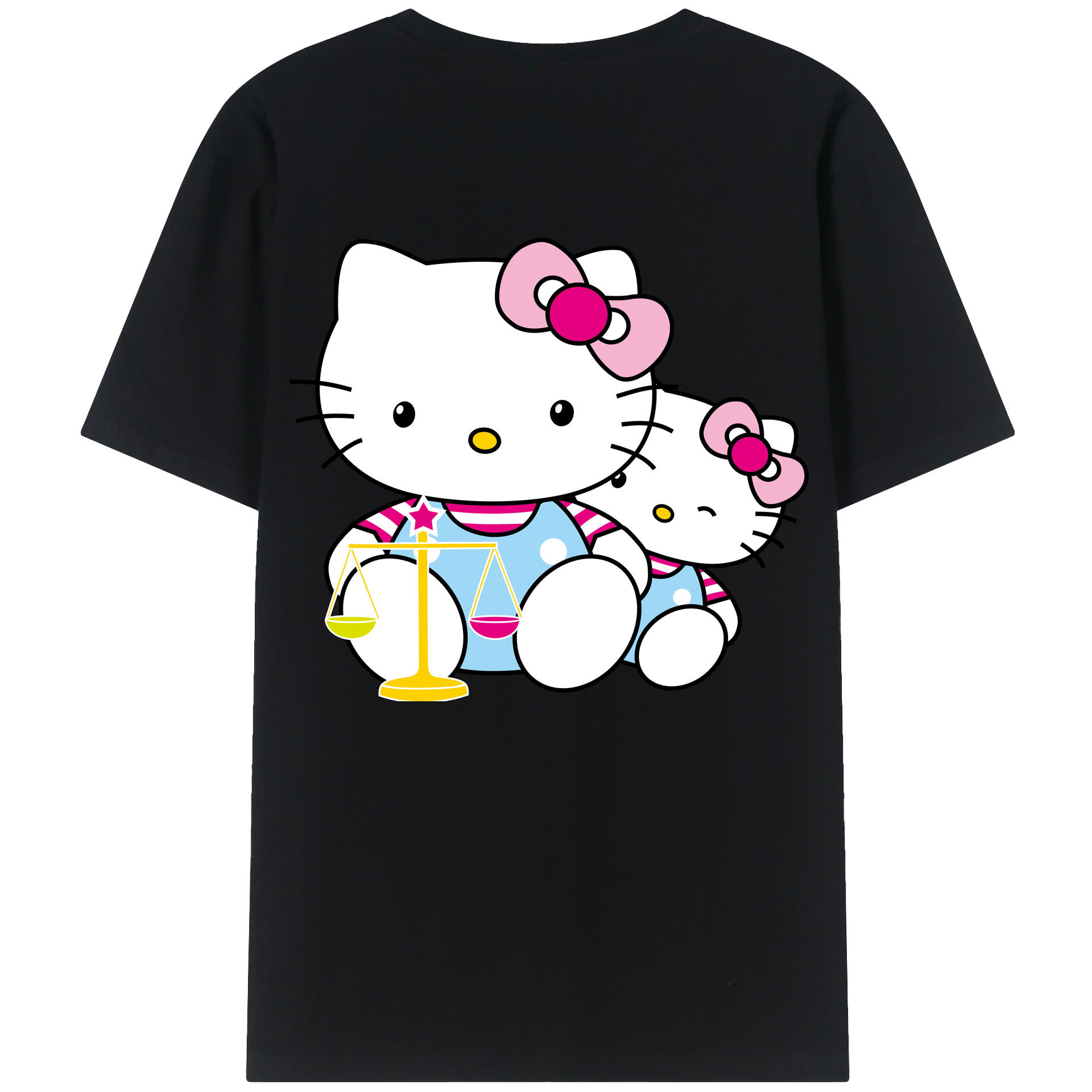 （画像用） Hello Kitty ハローキティ 綿100％半袖Tシャツ（背面プリント）