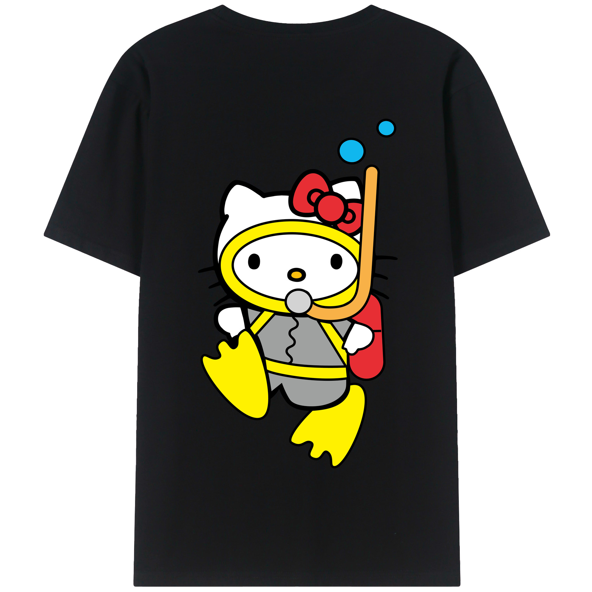（画像用） Hello Kitty ハローキティ 綿100％半袖Tシャツ（背面プリント）