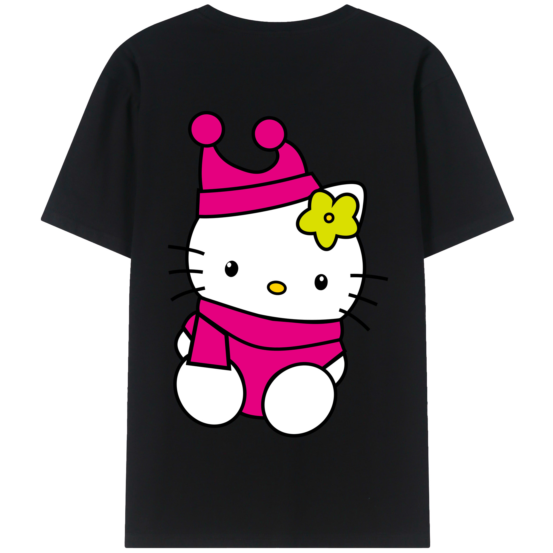 （画像用） Hello Kitty ハローキティ 綿100％半袖Tシャツ（背面プリント）
