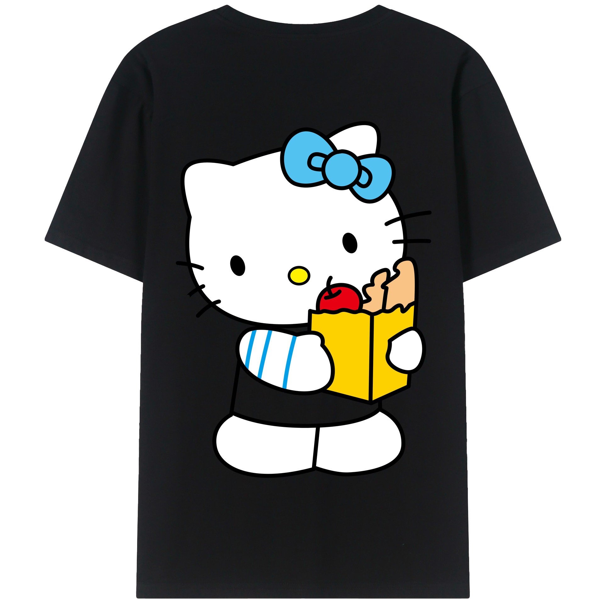 （画像用） Hello Kitty ハローキティ 綿100％半袖Tシャツ（背面プリント）