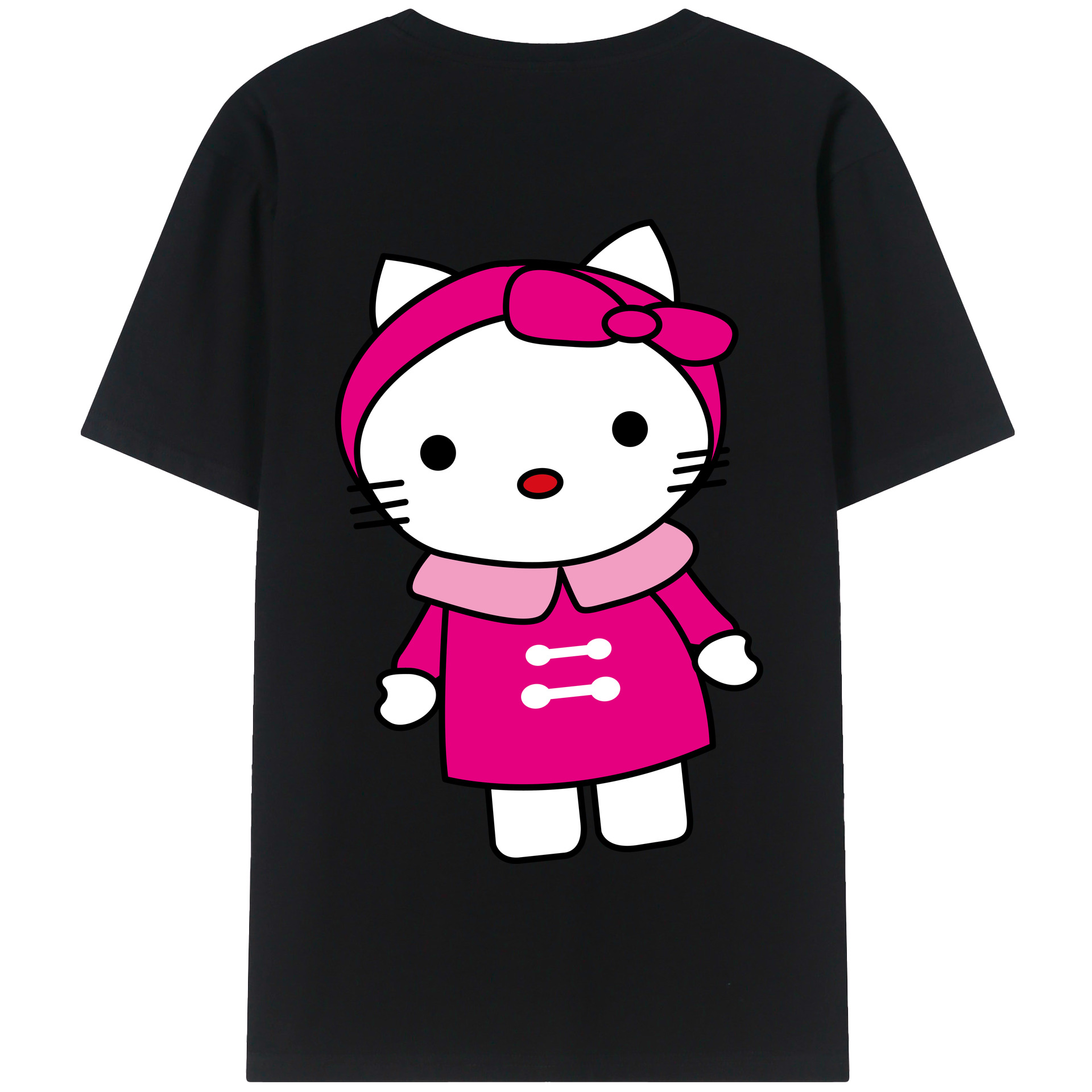 （画像用） Hello Kitty ハローキティ 綿100％半袖Tシャツ（背面プリント）